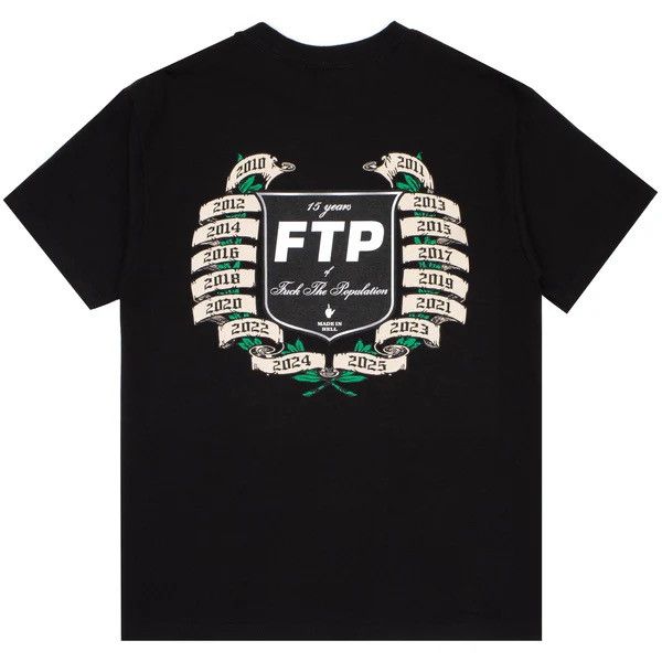 Fuck The Population FTP 15 YEAR ANNIVERSARY T-SHIRT LARGE BLACK Size US L / EU 52-54 / 3 - 2 Thumbnail