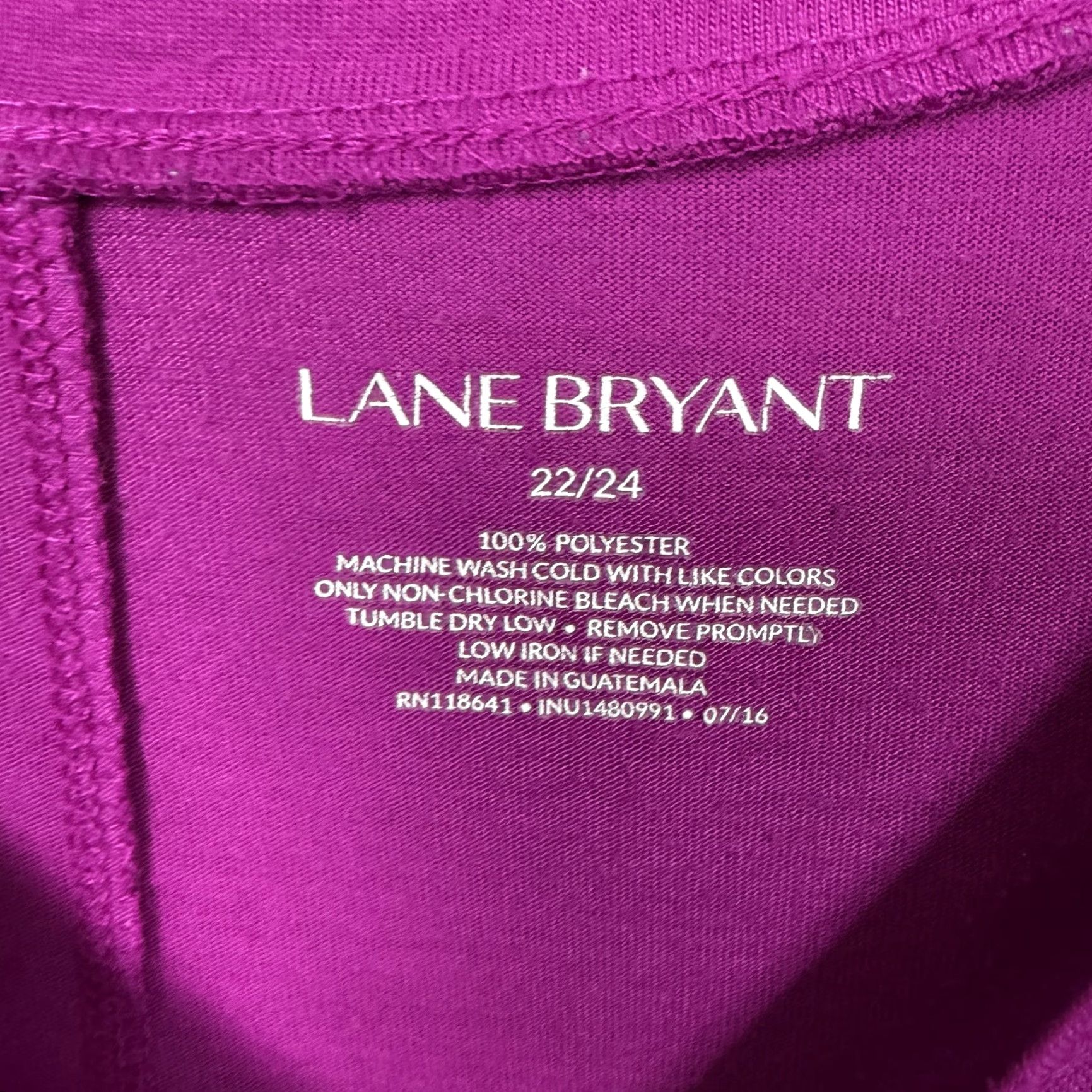 Vintage Lane Bryant Shirt Womens 22/24 Plus Purple V-Neck Long Sleeve Casual Layering Jersey T-Shirt Women's Cardis? Size 3XL / US 20-22 - 5 Thumbnail