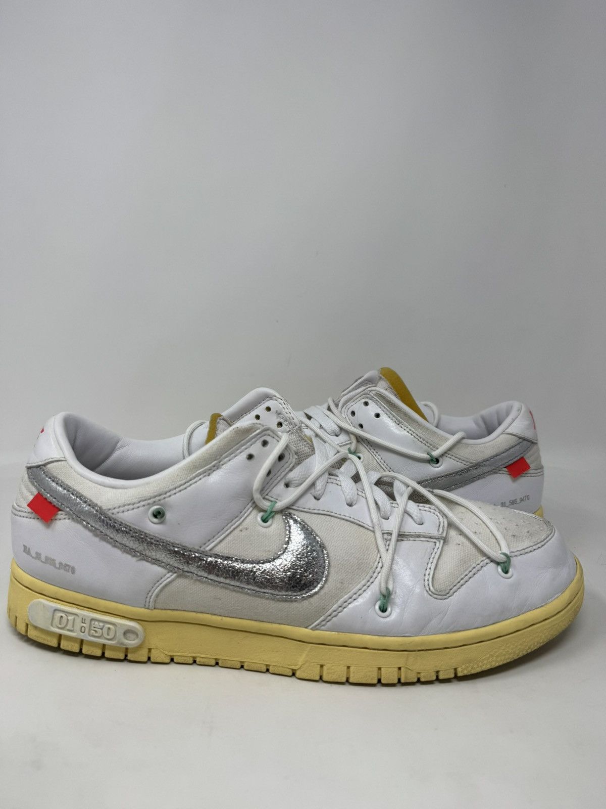 Nike Nike Dunk Low Off White Lot 01 of 50 Size US 11.5 / EU 44-45 - 2 Thumbnail