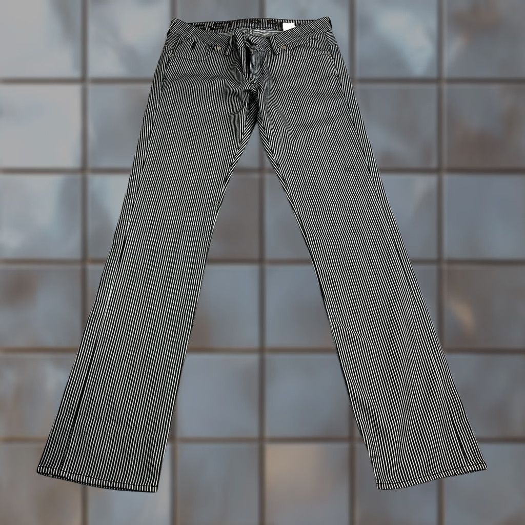 G-Star G-Star Womens Jeans Straight 30 34 UK 10 Striped Low Rise Y2K Cinch Buckle Jeans Size 32" / US 10 / IT 46 - 1 Thumbnail