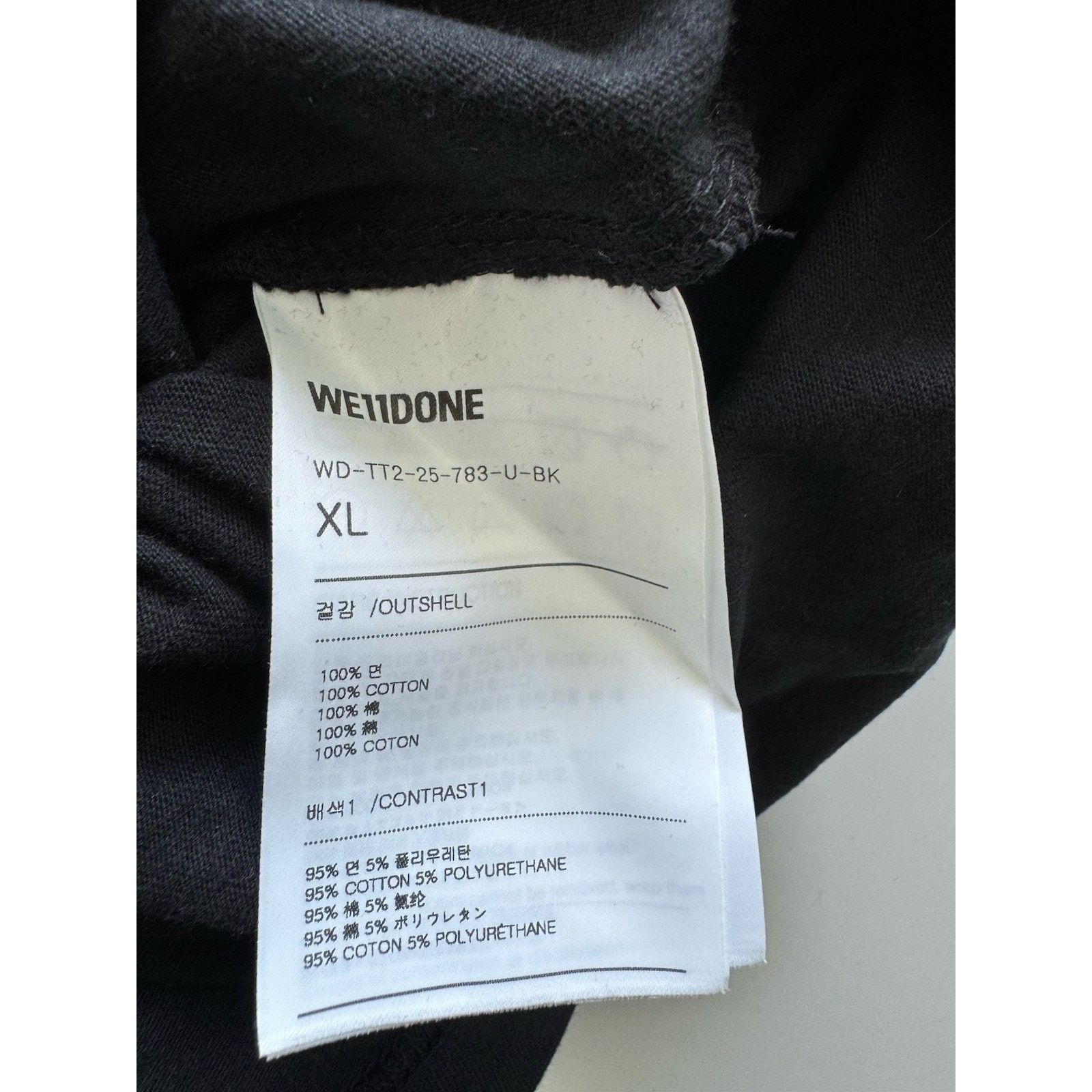 WE11DONE We11done Black Checkered Patch Long-Sleeved T Shirt XL NWT Size US S / EU 44-46 / 1 - 9 Thumbnail
