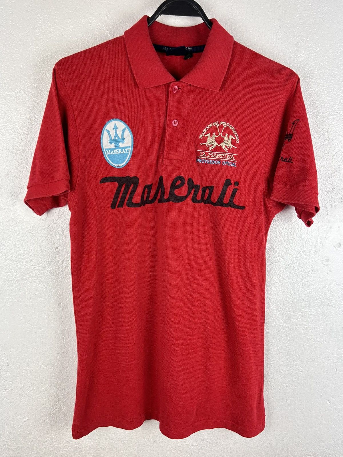 Maserati Vintage La Martina x Maserati #3 Polo Shirt In Red | Grailed