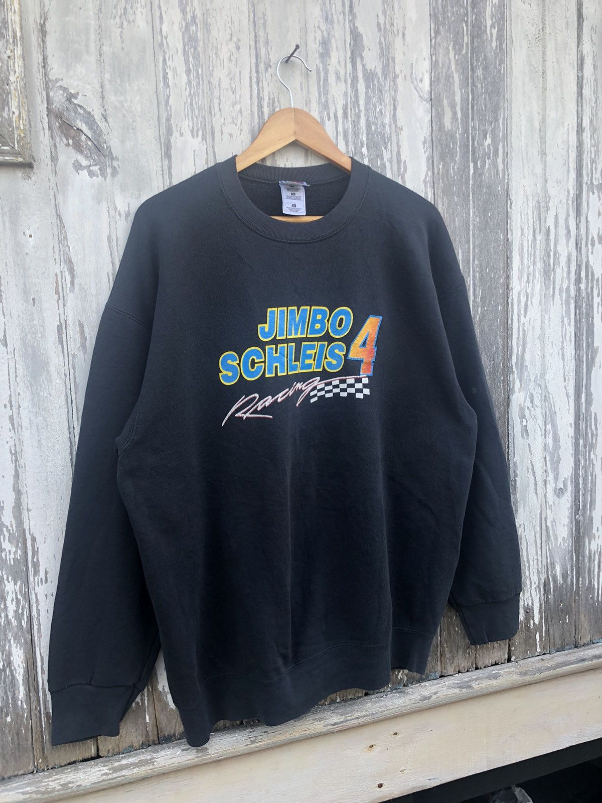 NASCAR × Vintage 🔥Vintage Y2K🔥Jimbo Schleis #4 Nascar Racing Sweatshirts Size US XL / EU 56 / 4 - 3 Thumbnail