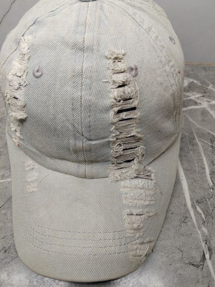 Japanese Brand Vintage Distressed Denim Style Cap Hat Size ONE SIZE - 3 Thumbnail