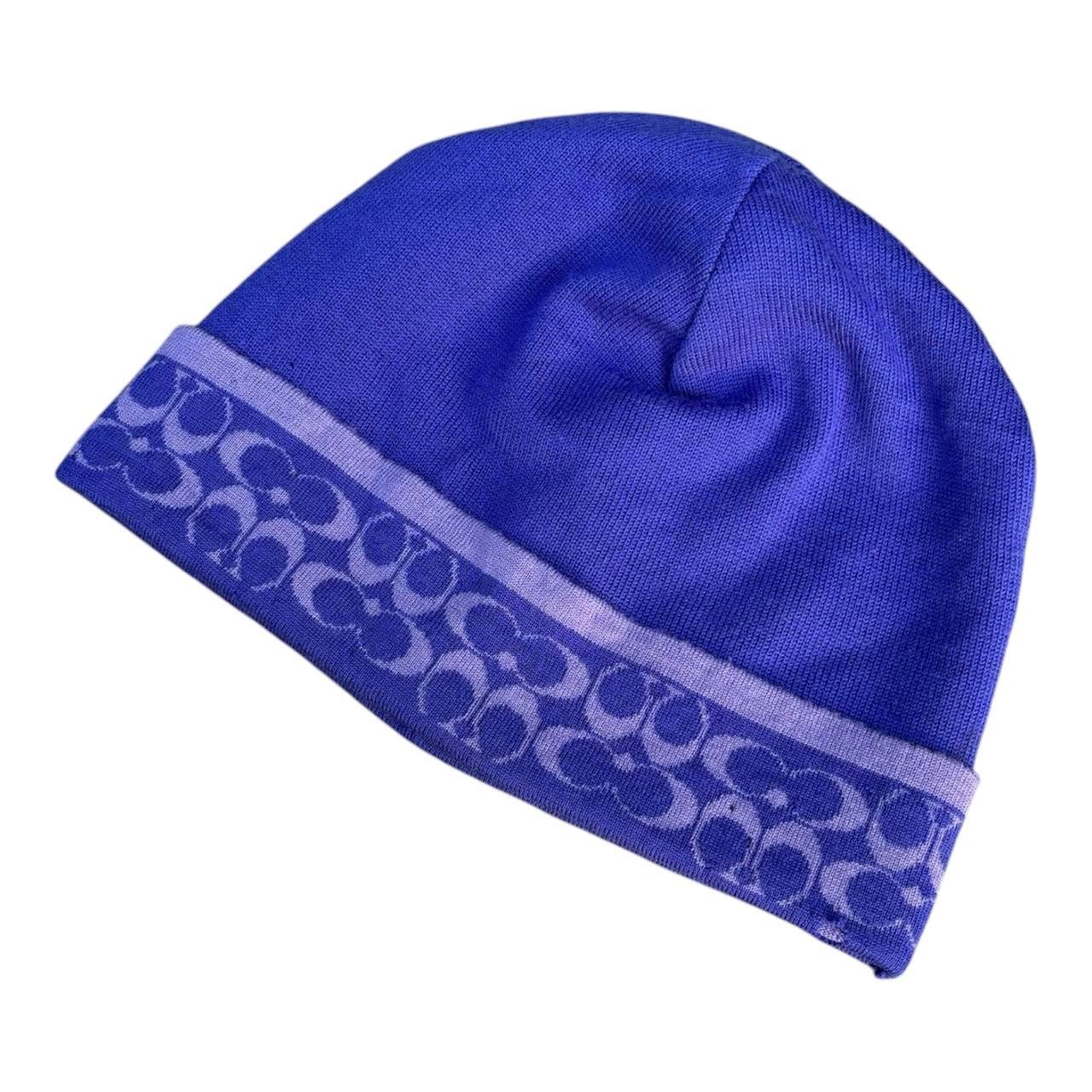 Coach Coach Signature Classic C Logo Wool Beanie Purple Size ONE SIZE - 1 Thumbnail