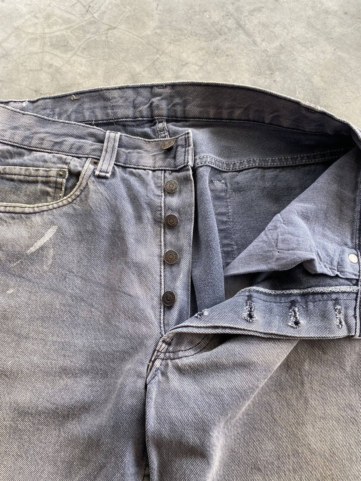 Levi's × Vintage Vintage Levi’s 501 Distressed Fade Black Jeans Size US 30 / EU 46 - 12 Thumbnail