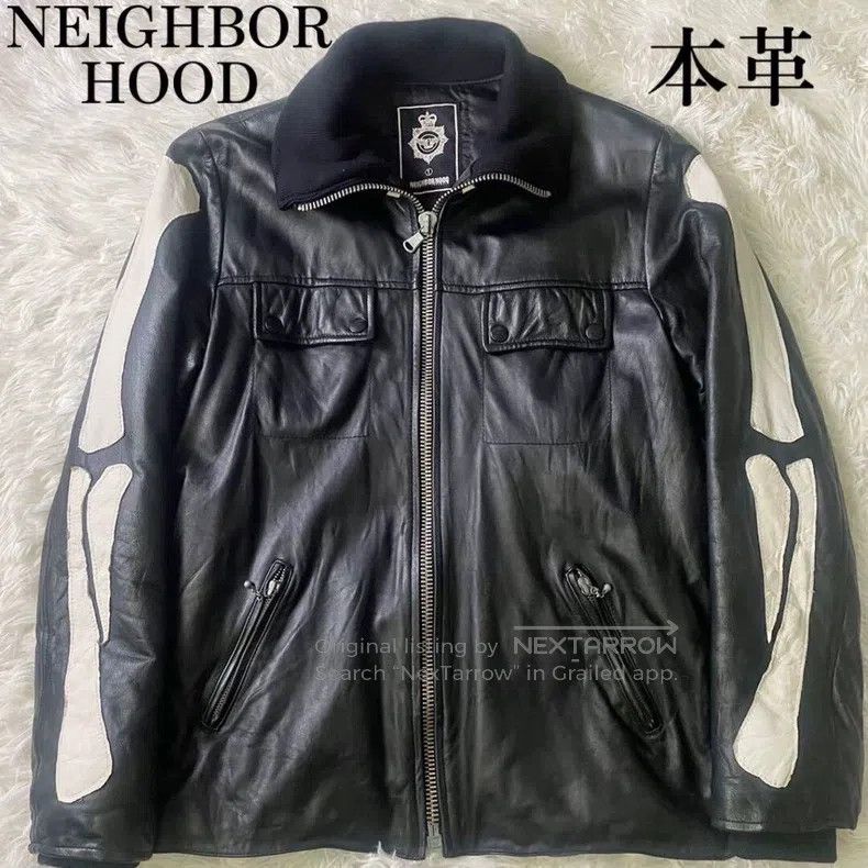 Neighborhood Neighborhood Straight Collar Leather Jacket, Cowhide Size US S / EU 44-46 / 1 - 1 Thumbnail