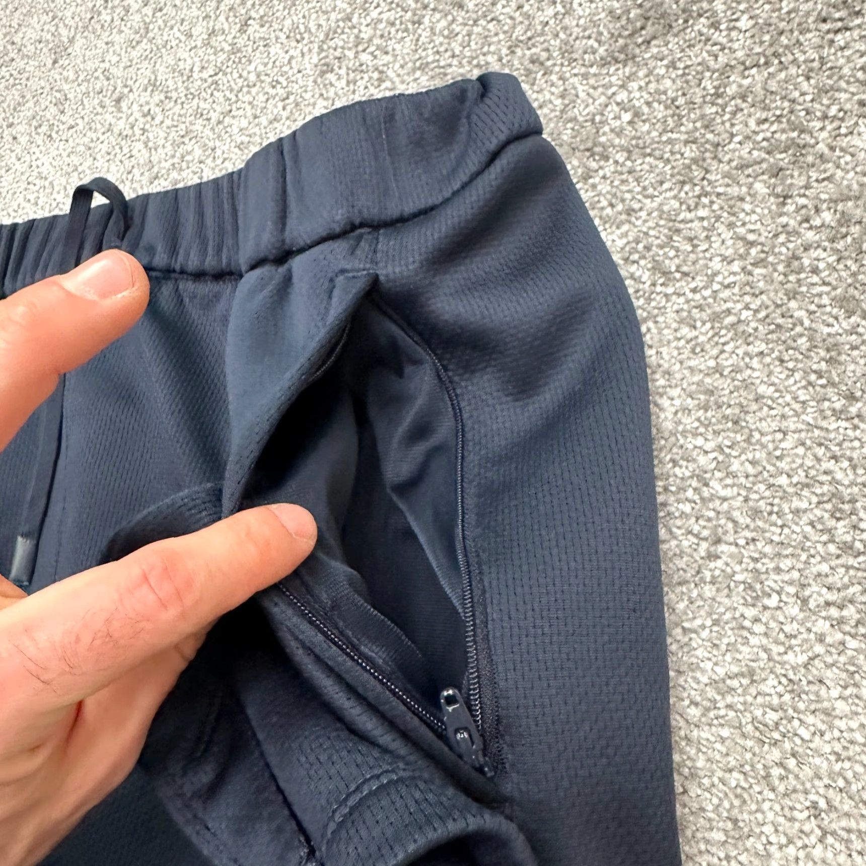 Adidas Adidas Track Pants Mens 2XL Navy Blue Straight Drawstring Active Athletic 38x26 Size US 39 - 3 Thumbnail