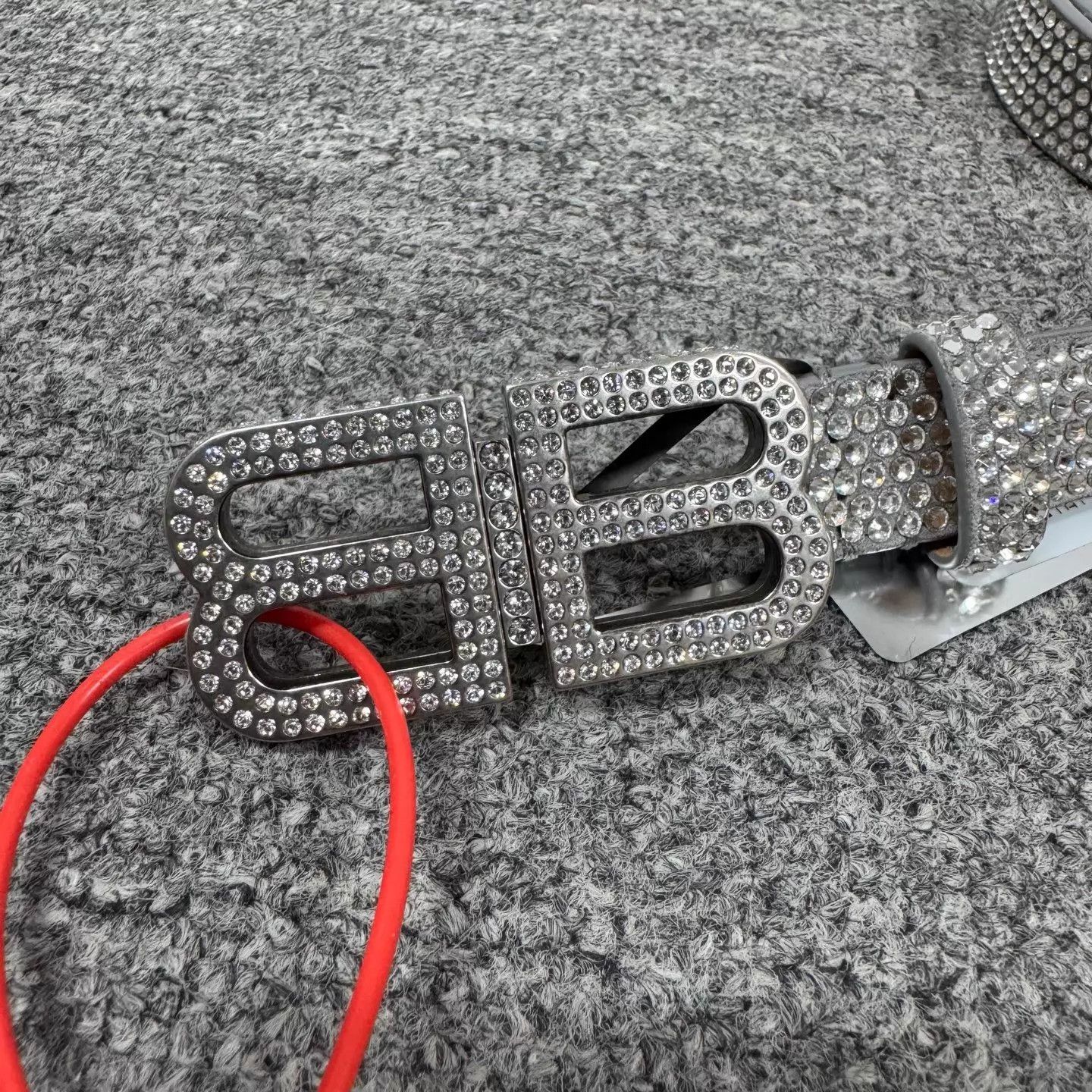 Balenciaga Balenciaga BB Hourglass Thin Full Diamond Belt 99 New Size ONE SIZE - 3 Thumbnail