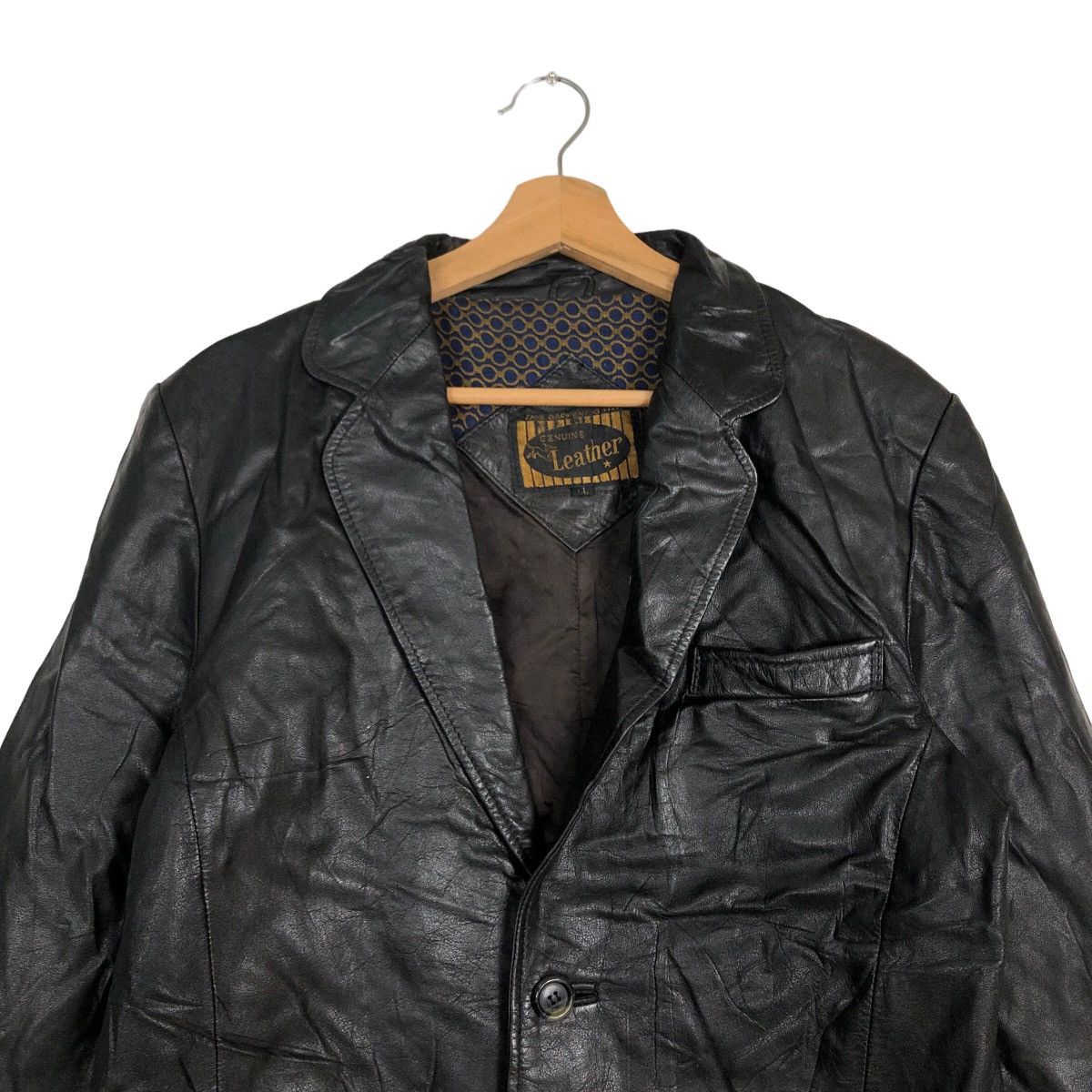 Genuine Leather 🔥90’s Garments Genuine Leather Jacket Double Breast Japan Size US L / EU 52-54 / 3 - 3 Thumbnail