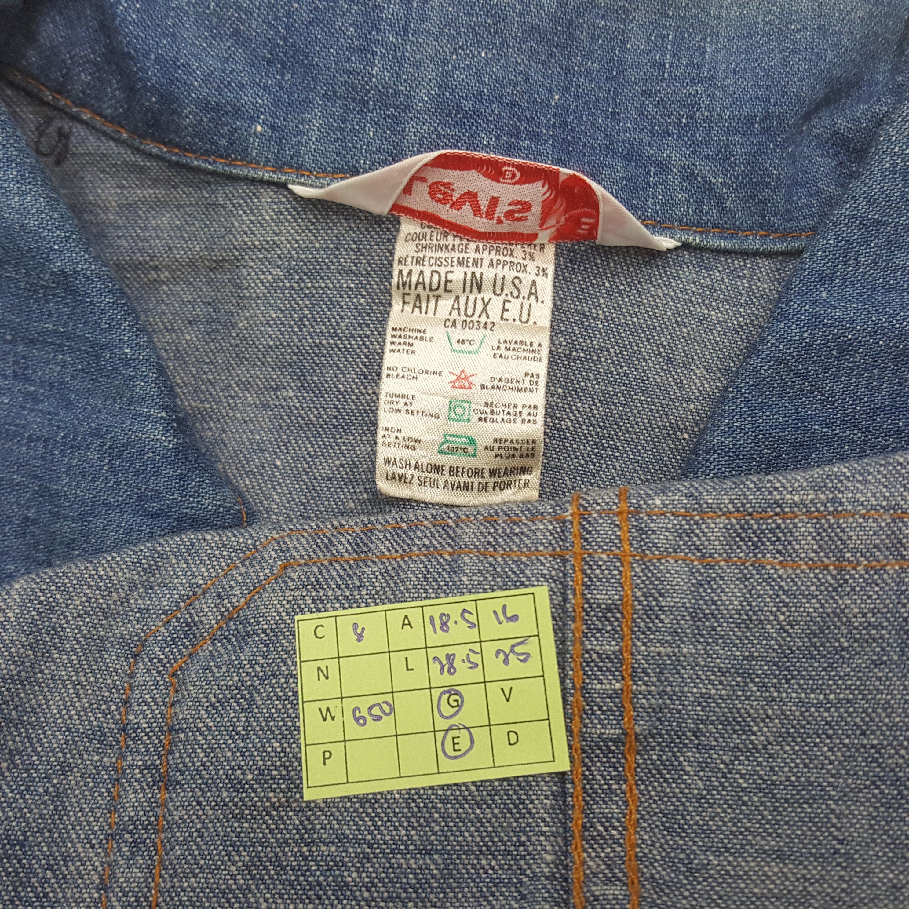 Levi's Vintage Levi's USA Denim Shirt Button Up RR8 Size US S / EU 44-46 / 1 - 7 Thumbnail