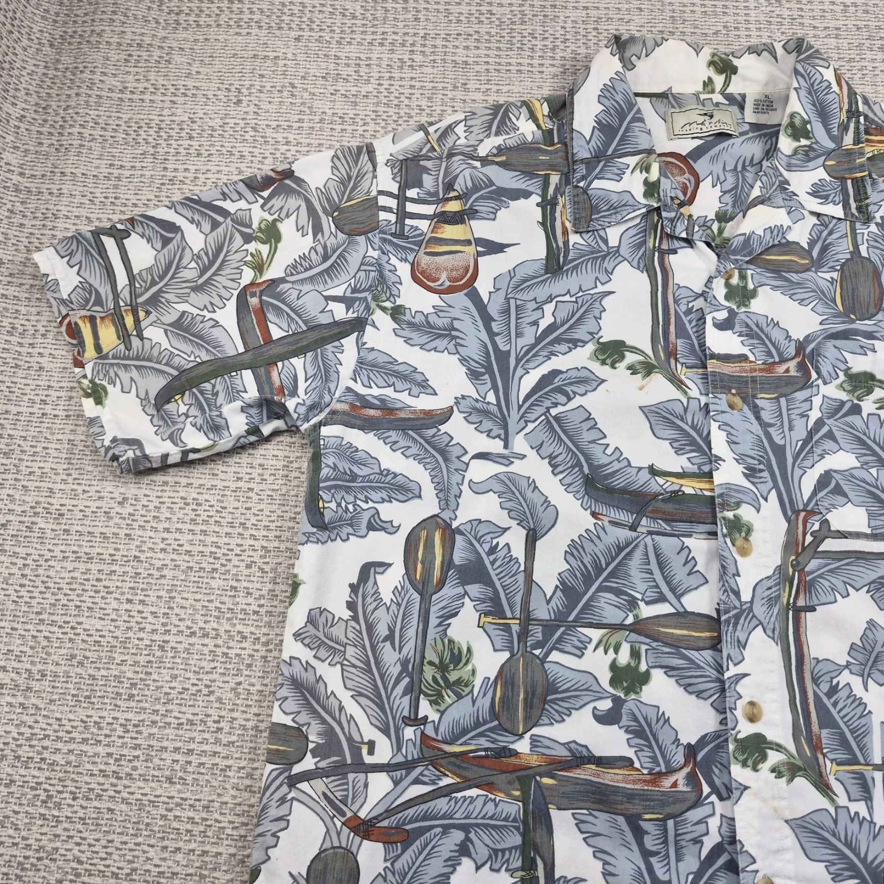 ALOHAS VINTAGE Marlin Trading Company Shirt Mens XL White Hawaiian Aloha Floral Short Sleeve Button-Up Size US XL / EU 56 / 4 - 3 Thumbnail