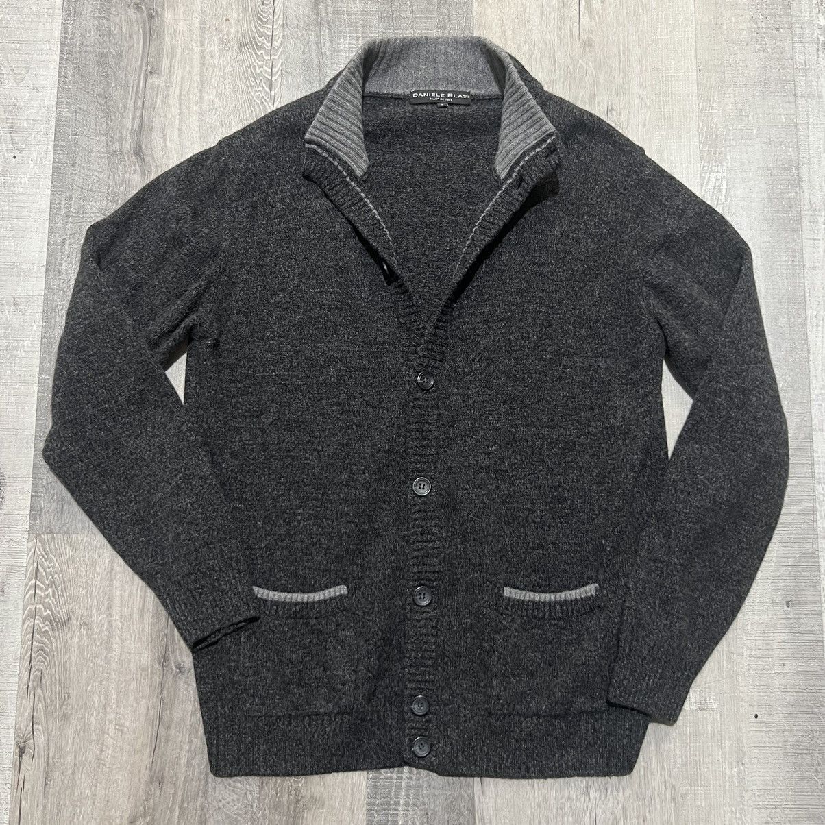 Daniele Blasi Daniele Blasi Wool Knit Cardigan Grey Preppy Button Sweater Size US L / EU 52-54 / 3 - 1 Thumbnail