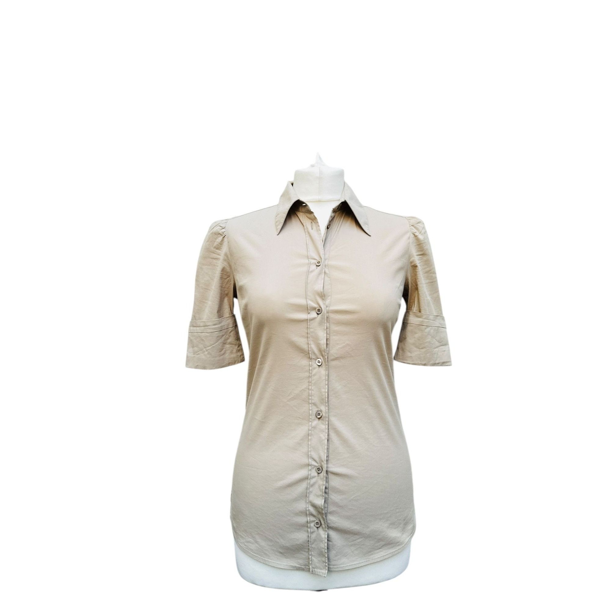 Prada Beige Short Sleeves Shirt Size XS / US 0-2 / IT 36-38 - 1 Thumbnail