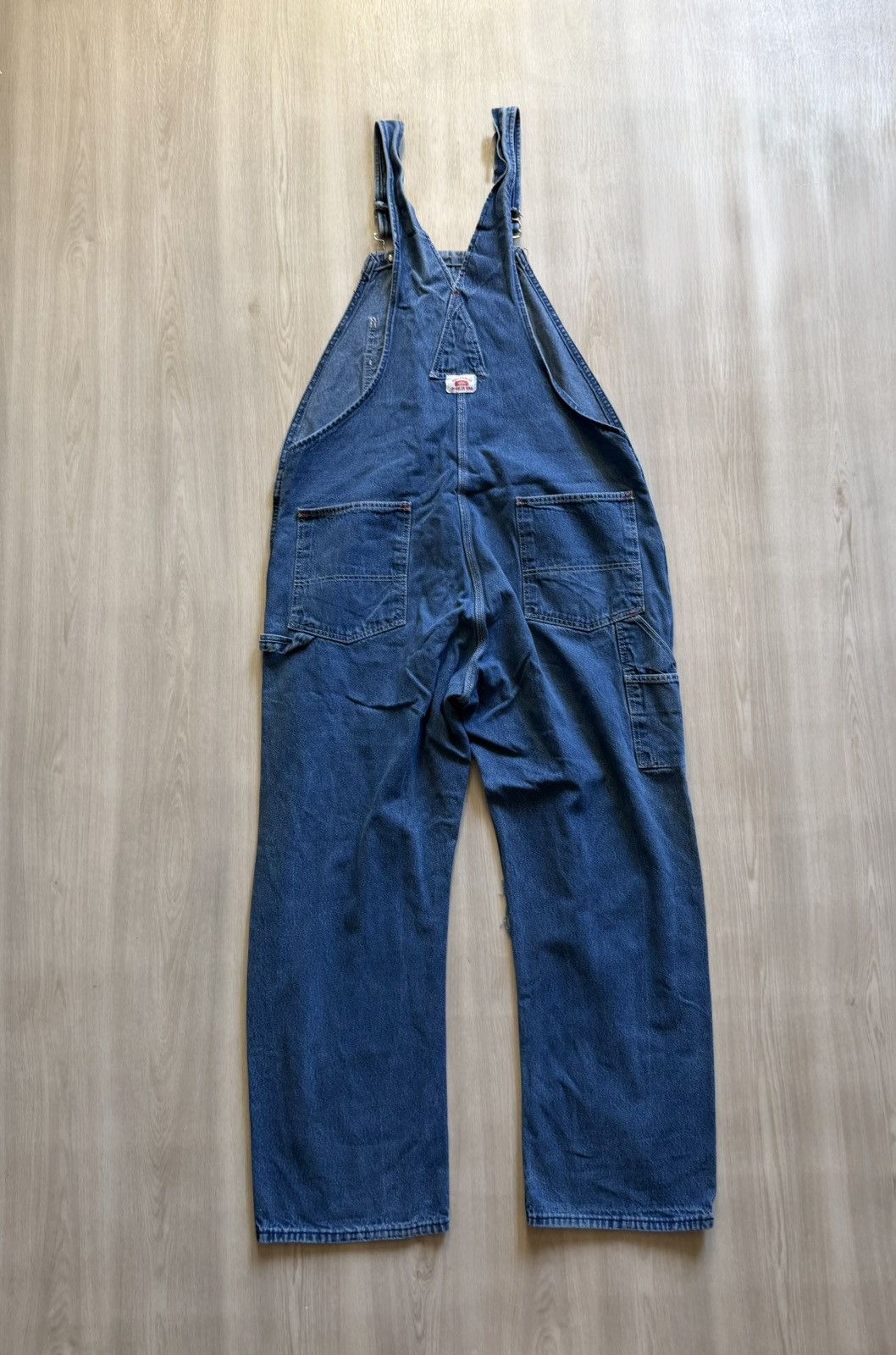 Vintage Vintage Round House Overalls Denim Bib WorkwearUSA Fits M-L Size US L / EU 52-54 / 3 - 8 Thumbnail