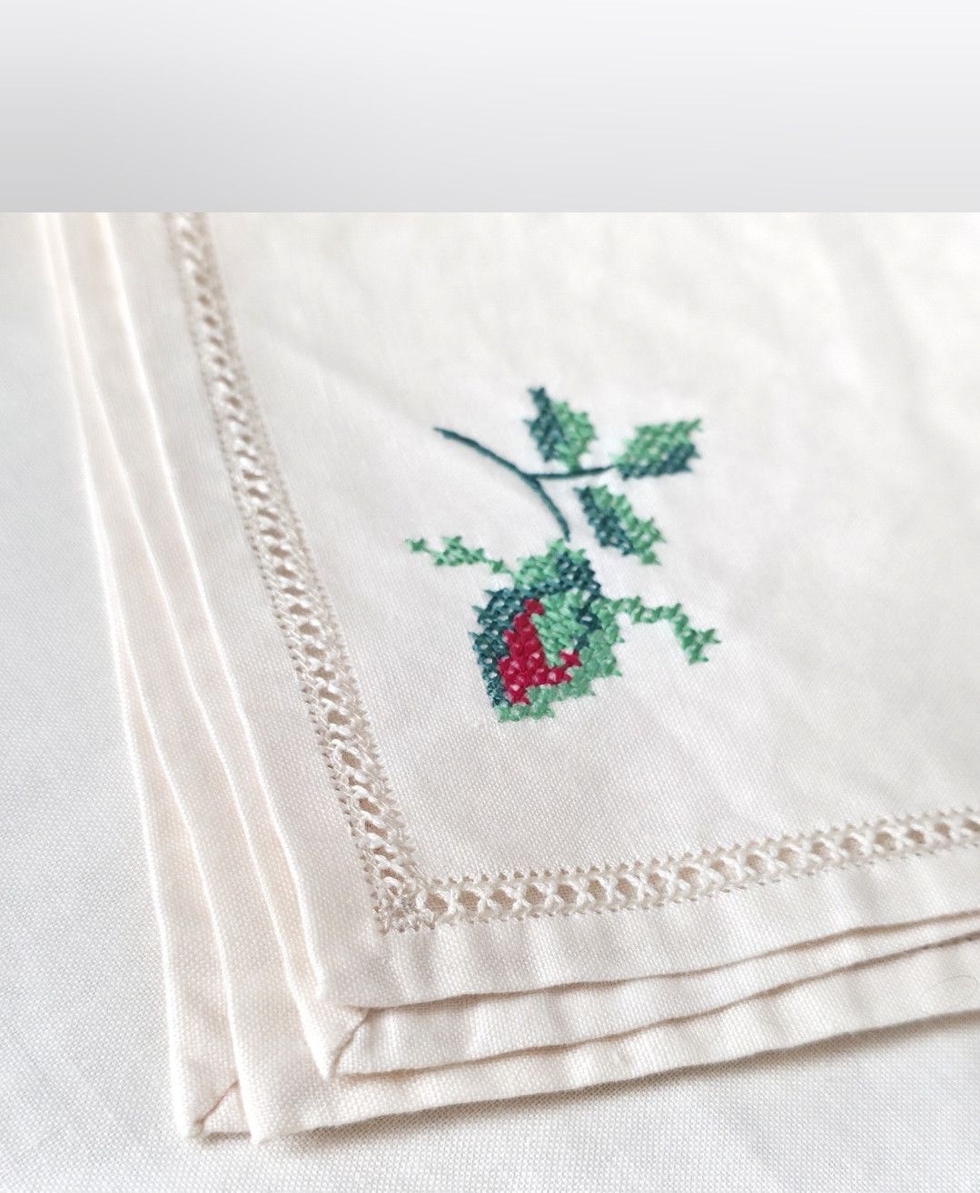 Vintage Vintage Linen Cotton Blend Napkin Set | 3 pcs Size ONE SIZE - 4 Thumbnail