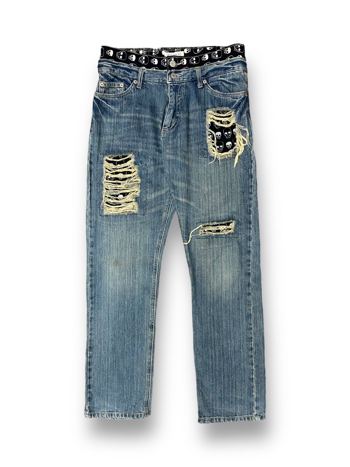 JAPAN BRAND J HONEY FASHION STYLE DISTRESSED SKULLS WAIST