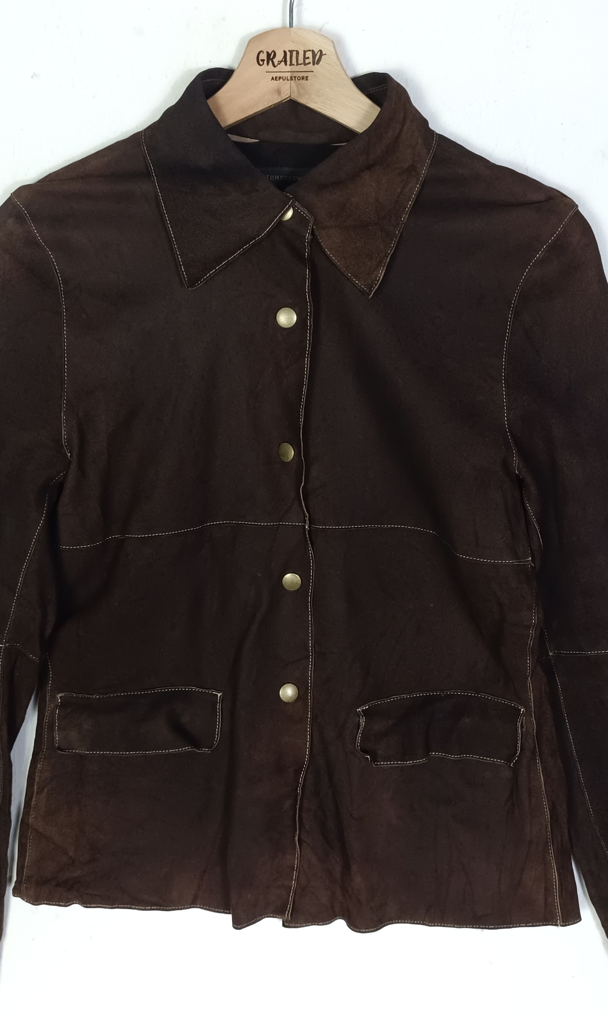 Japanese Brand × Tomorrowland × Vintage Vintage💥Tomorrowland Suede Material Jacket Size US S / EU 44-46 / 1 - 7 Thumbnail