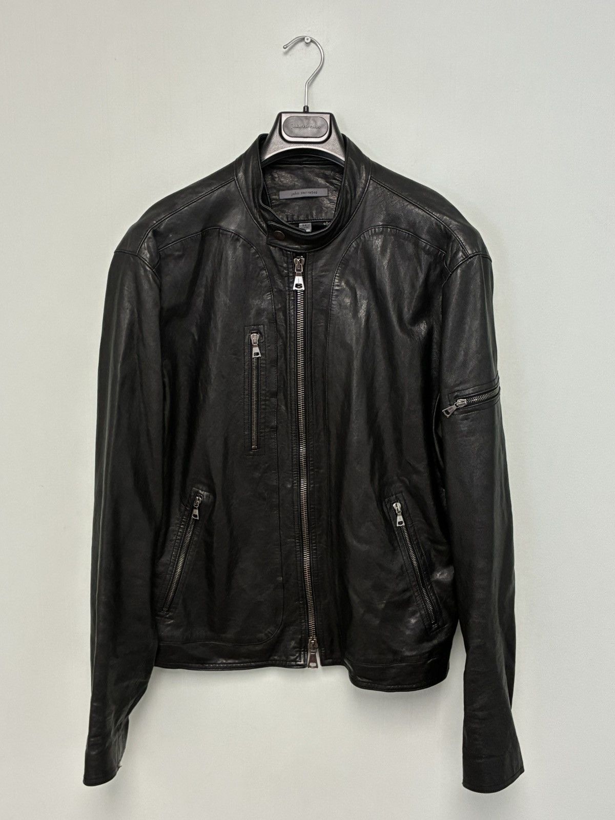 John Varvatos Lambskin Leather Moto Jacket EU 54 USA 44 Size US L / EU 52-54 / 3 - 6 Thumbnail