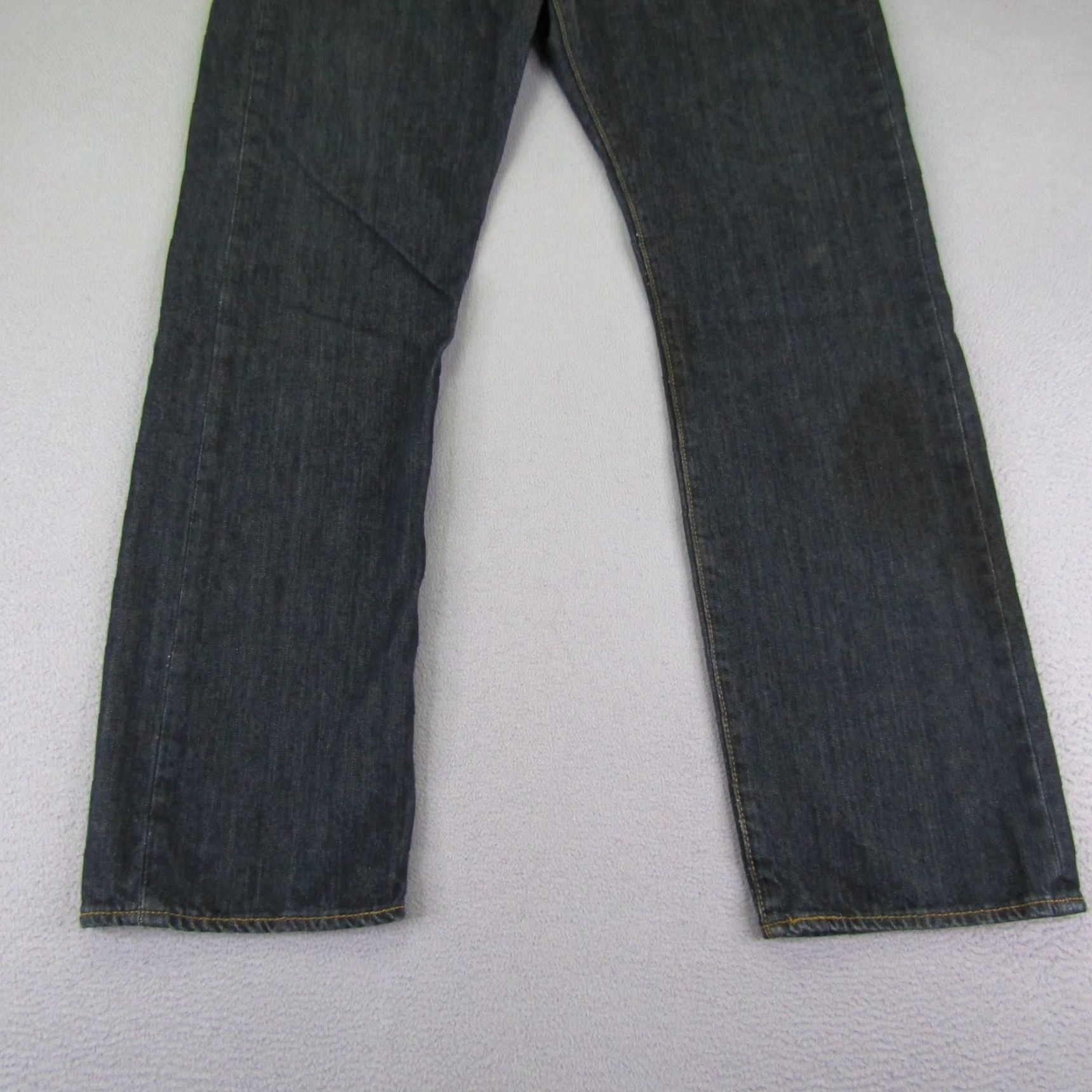 Levi's Levi's 501 Jeans Mens 36x32 Blue Denim Button Fly Classic Fit Straight Red Tab Denim Jeans Mens Regular Size US 35 - 3 Thumbnail