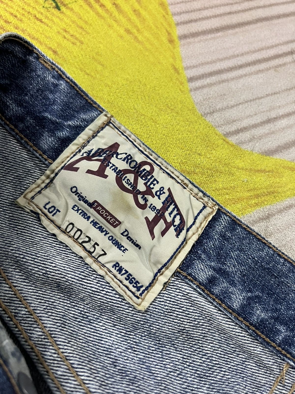 Abercrombie & Fitch 💥Flare💥Abercrombie & Fitch Distressed Faded Jean Size US 33 - 17 Thumbnail