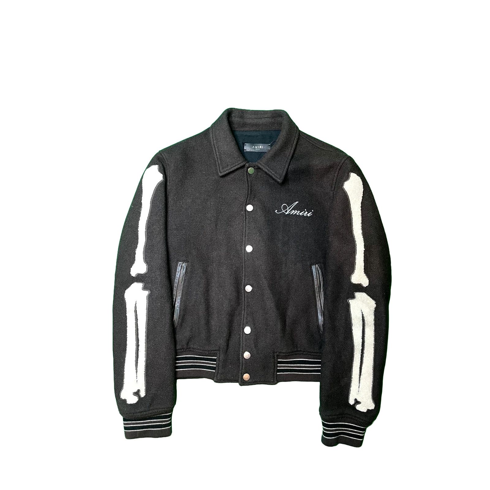 Amiri Amiri Bone Varsity Brown Jacket Size US S / EU 44-46 / 1 - 1 Thumbnail