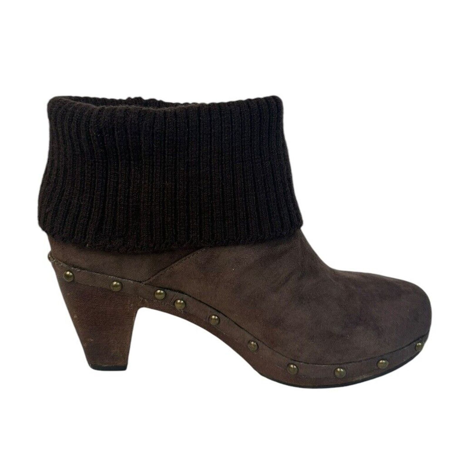 Other Kathy Van Zeeland Brown Sweater Cuff Platform Ankle Boot 7.5 Size US 7.5 / IT 37.5 - 3 Thumbnail