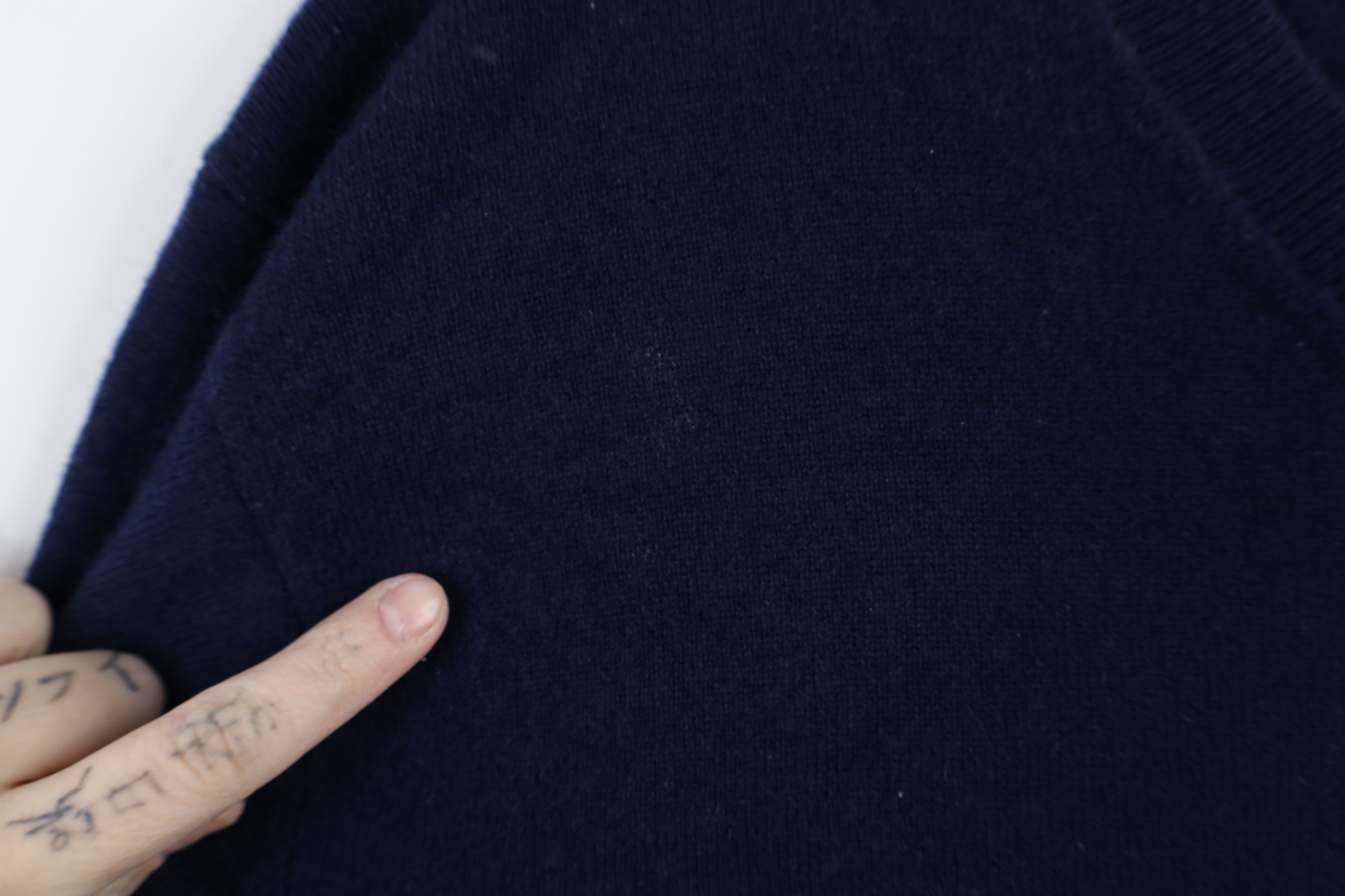 Vineyard Vines × Vintage Vineyard Vines Soft Cashmere Knit V-Neck Sweater Navy Blue Size US L / EU 52-54 / 3 - 4 Thumbnail
