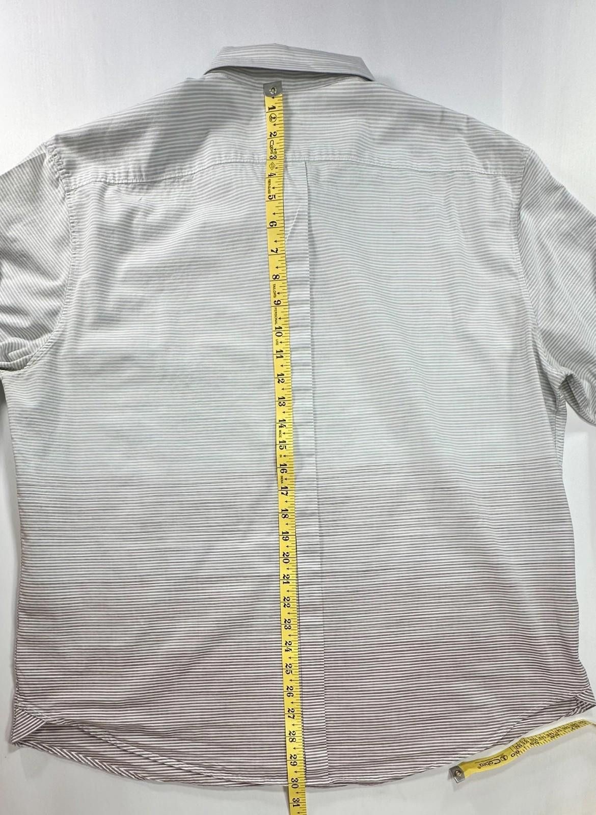 DKNY DKNY 100% Cotton Striped Button Up Shirt Gray Mens 2XL Size US XXL / EU 58 / 5 - 3 Thumbnail