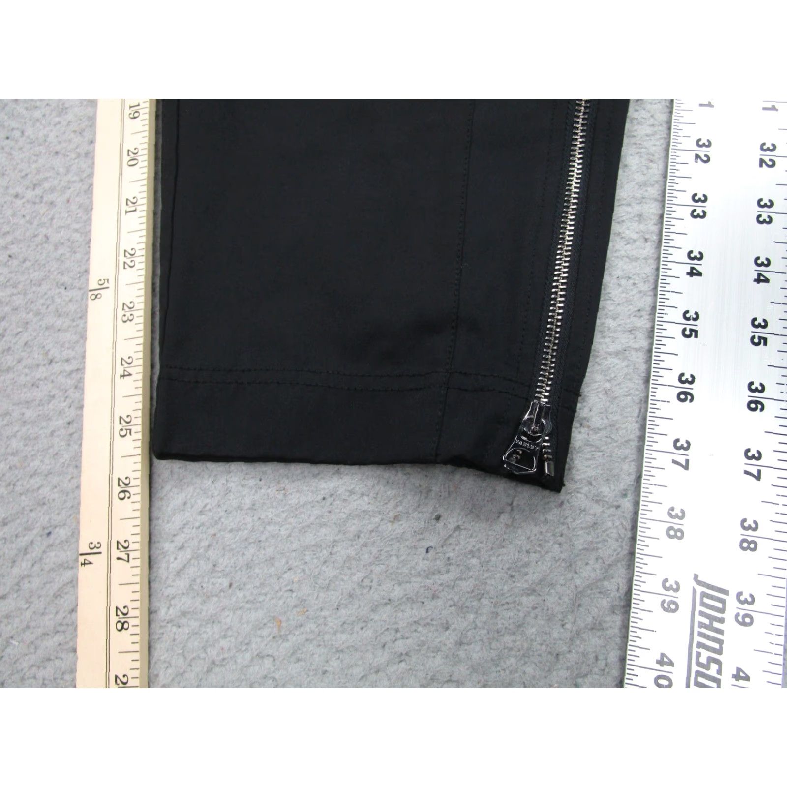 Varley Varley Pants Mens XL Zip Ankle Drawstring Athletic Cargo Pocket Polyester Casual Black Size US 36 / EU 52 - 2 Thumbnail