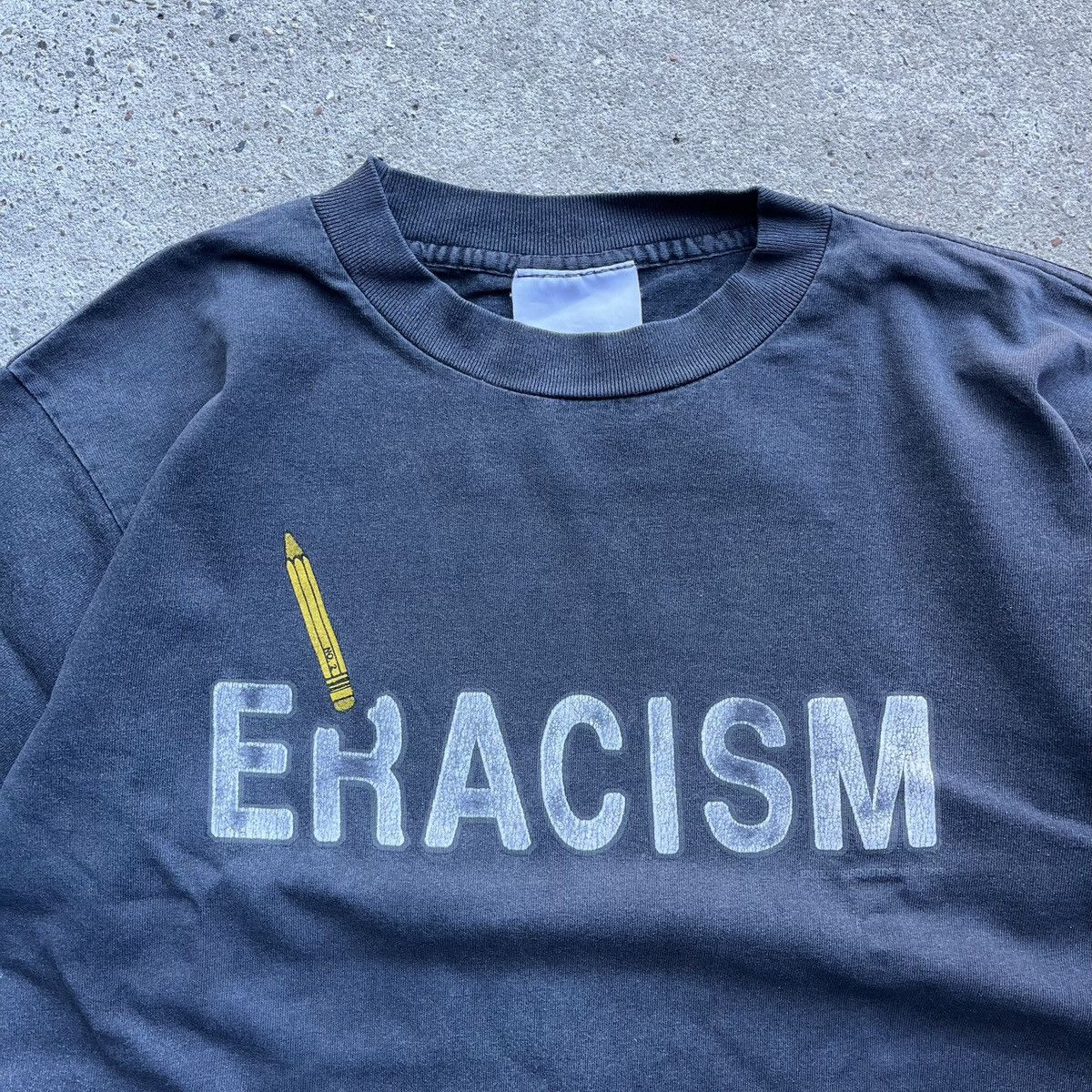 Vintage Eracism 1993 Erase Racism Stop The Hate Vintage 90s T Shirt Size US S / EU 44-46 / 1 - 3 Thumbnail