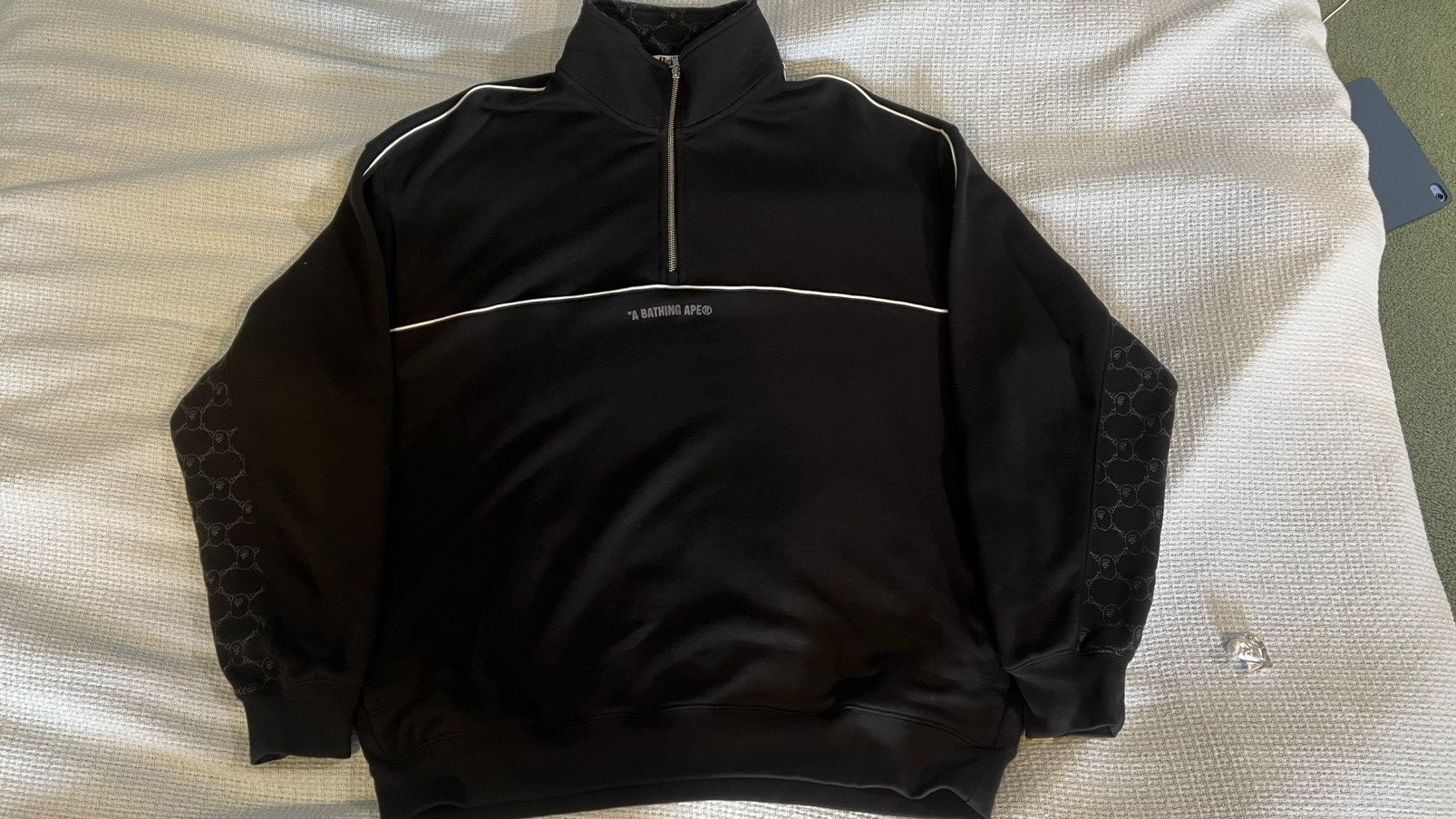 Bape BAPE College Monogram Logo Half Zip Relax Fit Crewneck Size US XXL / EU 58 / 5 - 1 Thumbnail