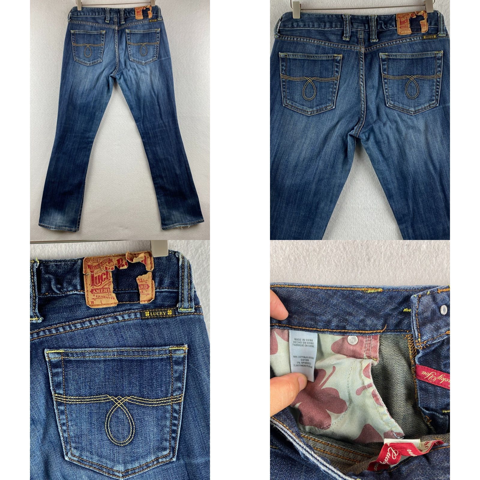 Lucky Brand Lucky Brand Jeans Womens 6 Bootcut Mid-Rise Denim Distressed Blue 31in Inseam 5-Pocket Regular Size 6 Womens Size 28" / US 6 / IT 42 - 8 Thumbnail