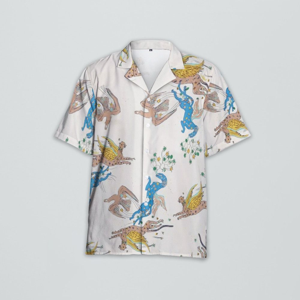 Designer Camp-Collar Shirt – Neutrals | Allover Graphic Statement Size US S / EU 44-46 / 1 - 1 Thumbnail