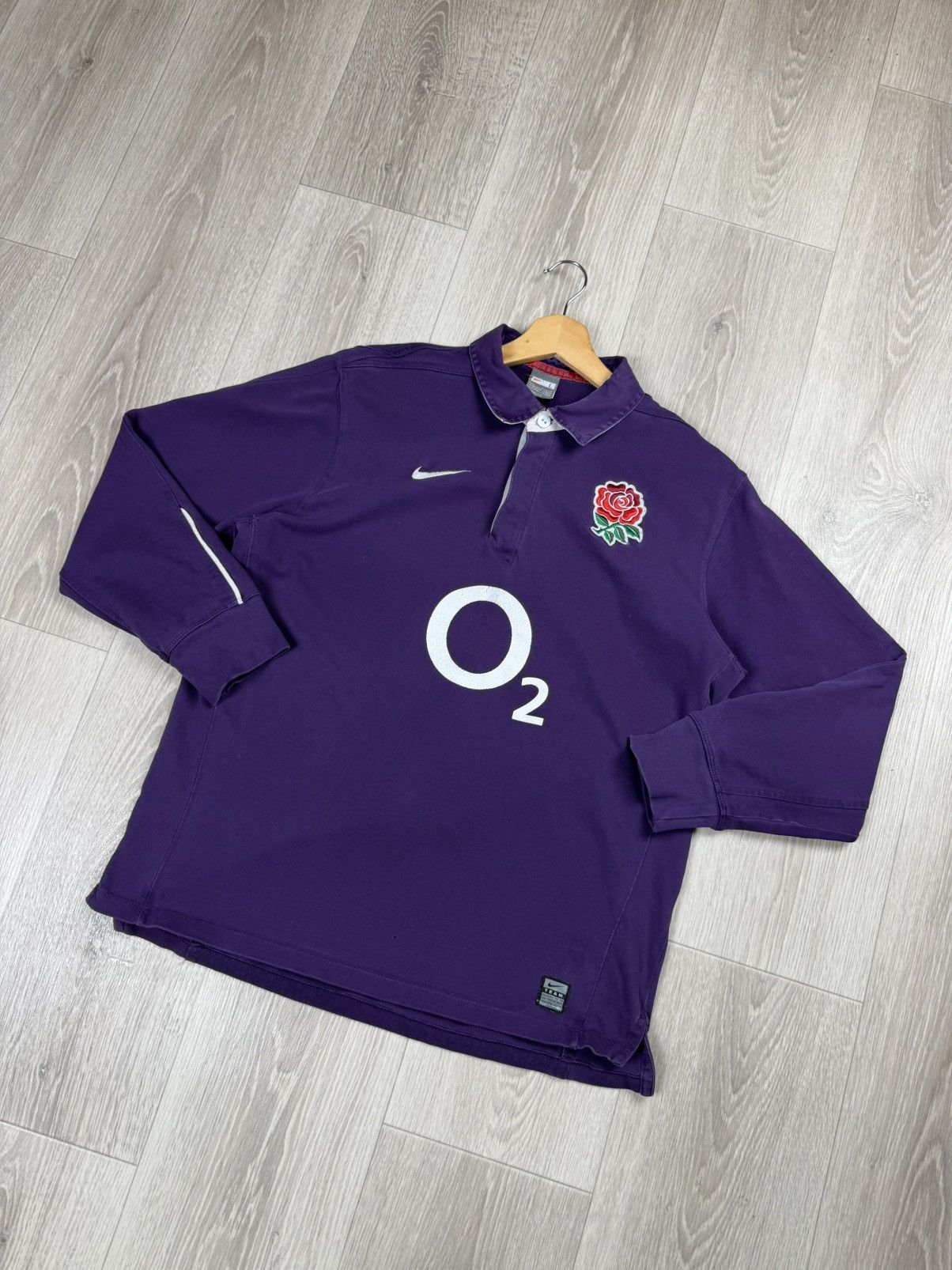 Nike Nike England 2009-2010 Away Longsleeve Rugby Shirt Purple Size US L / EU 52-54 / 3 - 3 Thumbnail