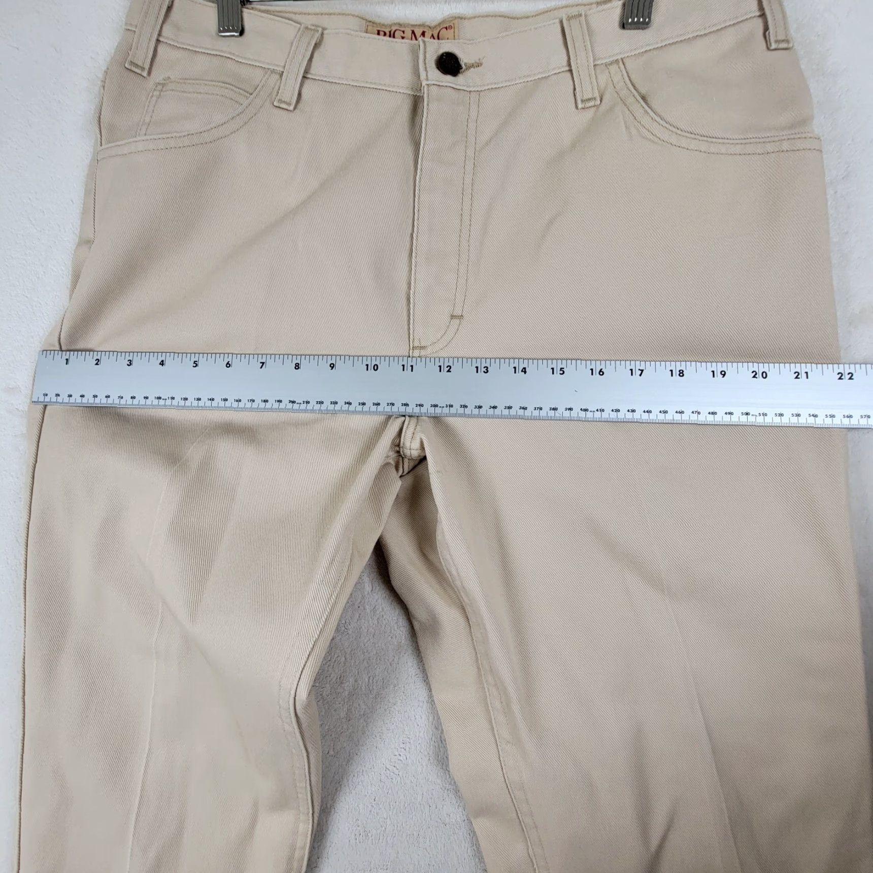 Vintage VINTAGE Big Mac Work Wear Khaki Twill Pants Sanforized 36x29 1970s Beige Rockabilly Flat Front Mens Size US 36 / EU 52 - 5 Thumbnail
