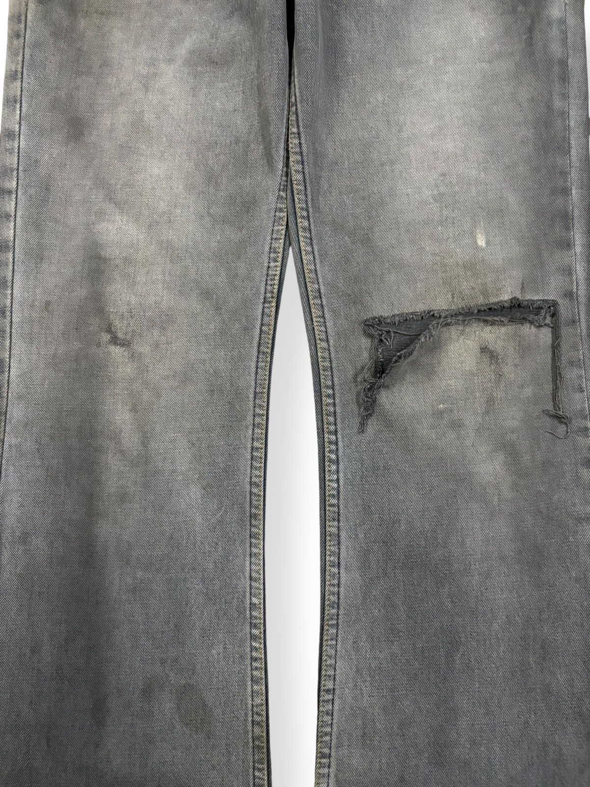 Levi's Vintage 90s Levis 517 Blue-Gray Faded Flare Distressed Jeans Size US 33 - 7 Thumbnail