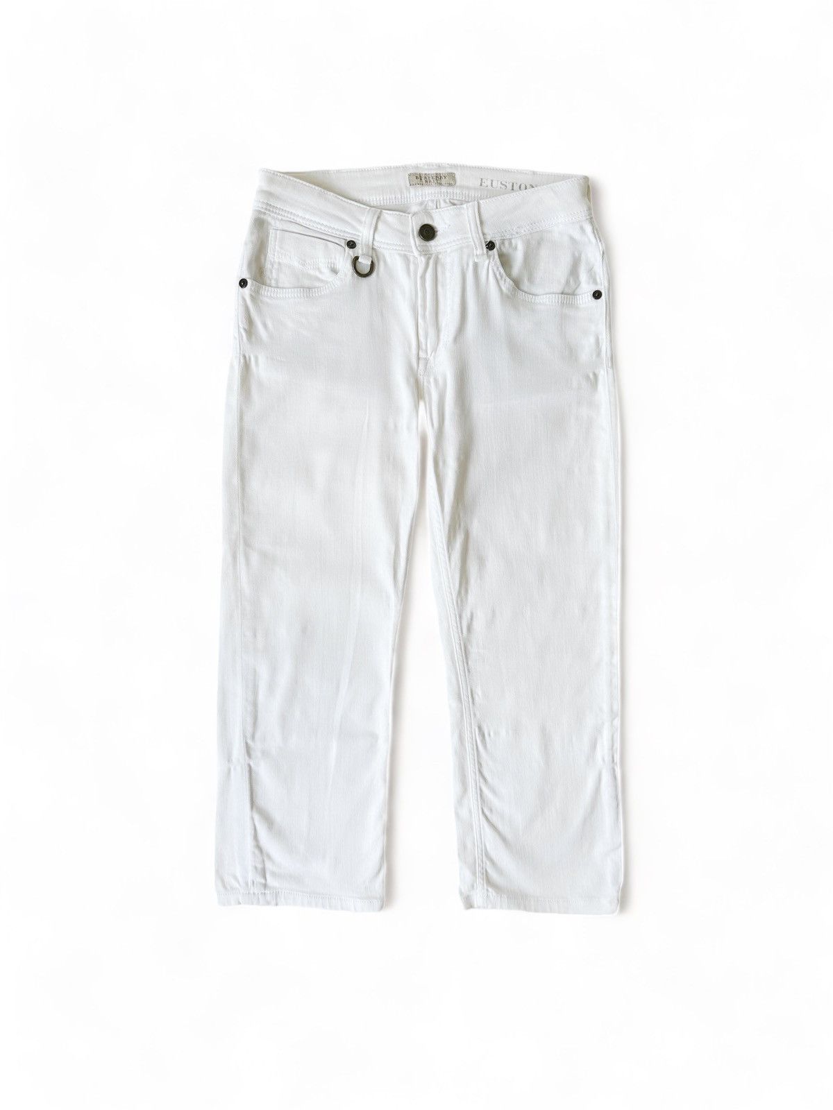 Burberry Burberry Cropped White Euston Jeans Capri W27 Size 27" / US 4 / IT 40 - 1 Thumbnail