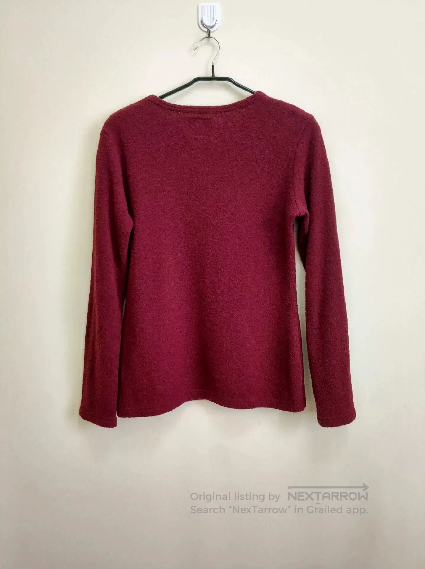 Yohji Yamamoto Dark Red Knitted Sweater by Yohji Yamamoto. Size L / US 10 / IT 46 - 2 Thumbnail