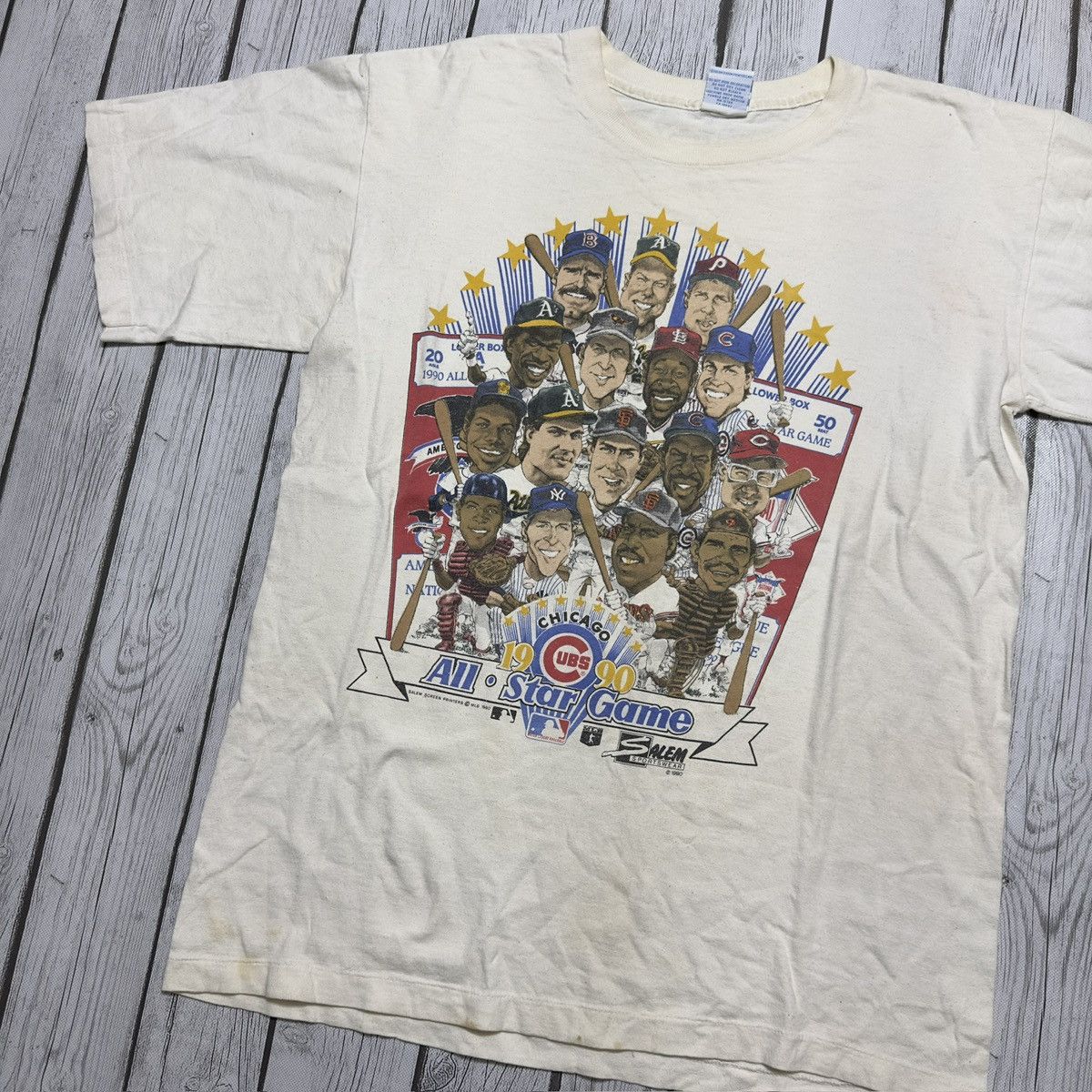 MLB × Salem Sportswear × Vintage Vintage 1990 MLB All Star Game tee Size US L / EU 52-54 / 3 - 3 Thumbnail