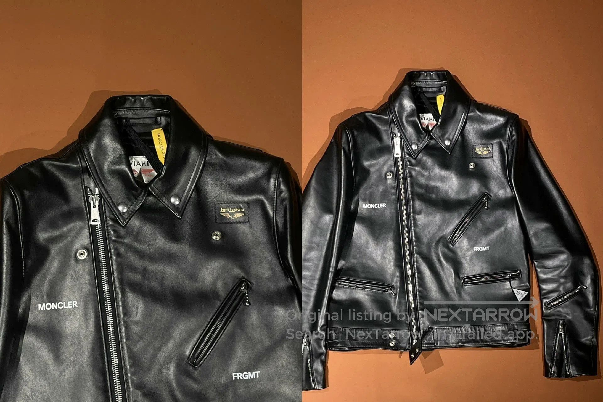 Moncler Moncler X FRGMT Collaborative Leather Jacket. Size US XXS / EU 40 - 4 Thumbnail