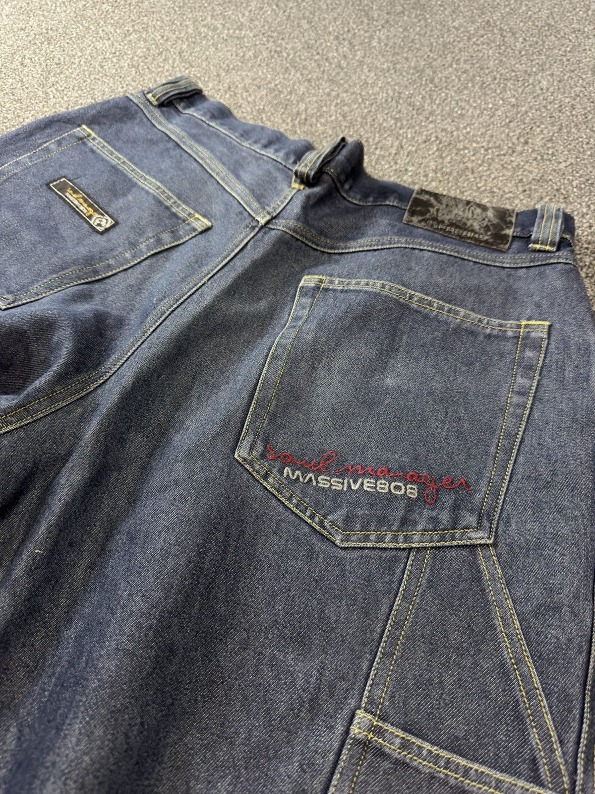 Hypebeast Archive ‼️ Baggy Frerky Soul Massive y2k Heavy Denim Jeans Size US 34 / EU 50 - 8 Thumbnail