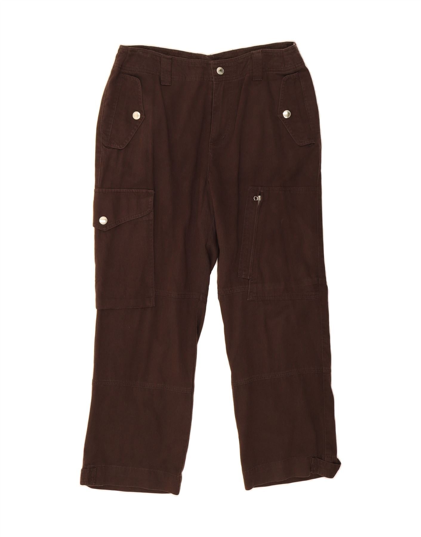 Ralph Lauren Womens Straight Crop Cargo Trousers US 14 XL W32 L26 Brown Size 32" / US 10 / IT 46 - 1 Thumbnail
