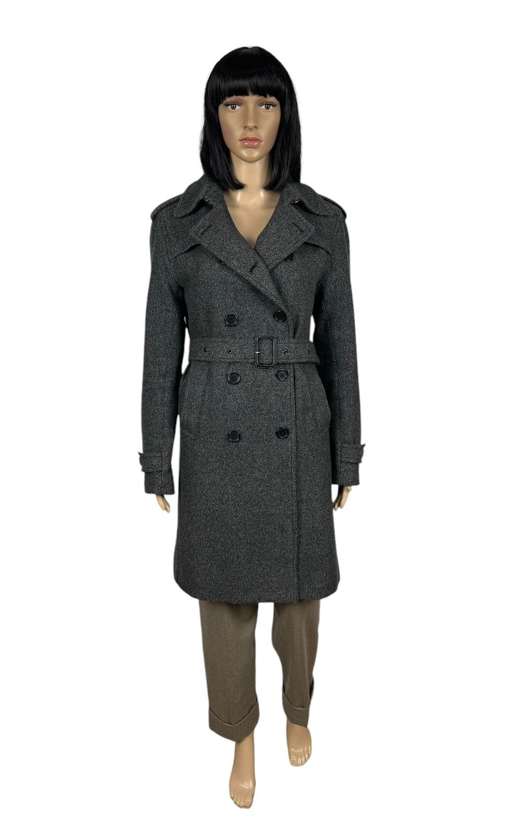Sandro Sandro Wool Overcoat Double-Breasted Belted Coat size XS Size XS / US 0-2 / IT 36-38 - 2 Thumbnail