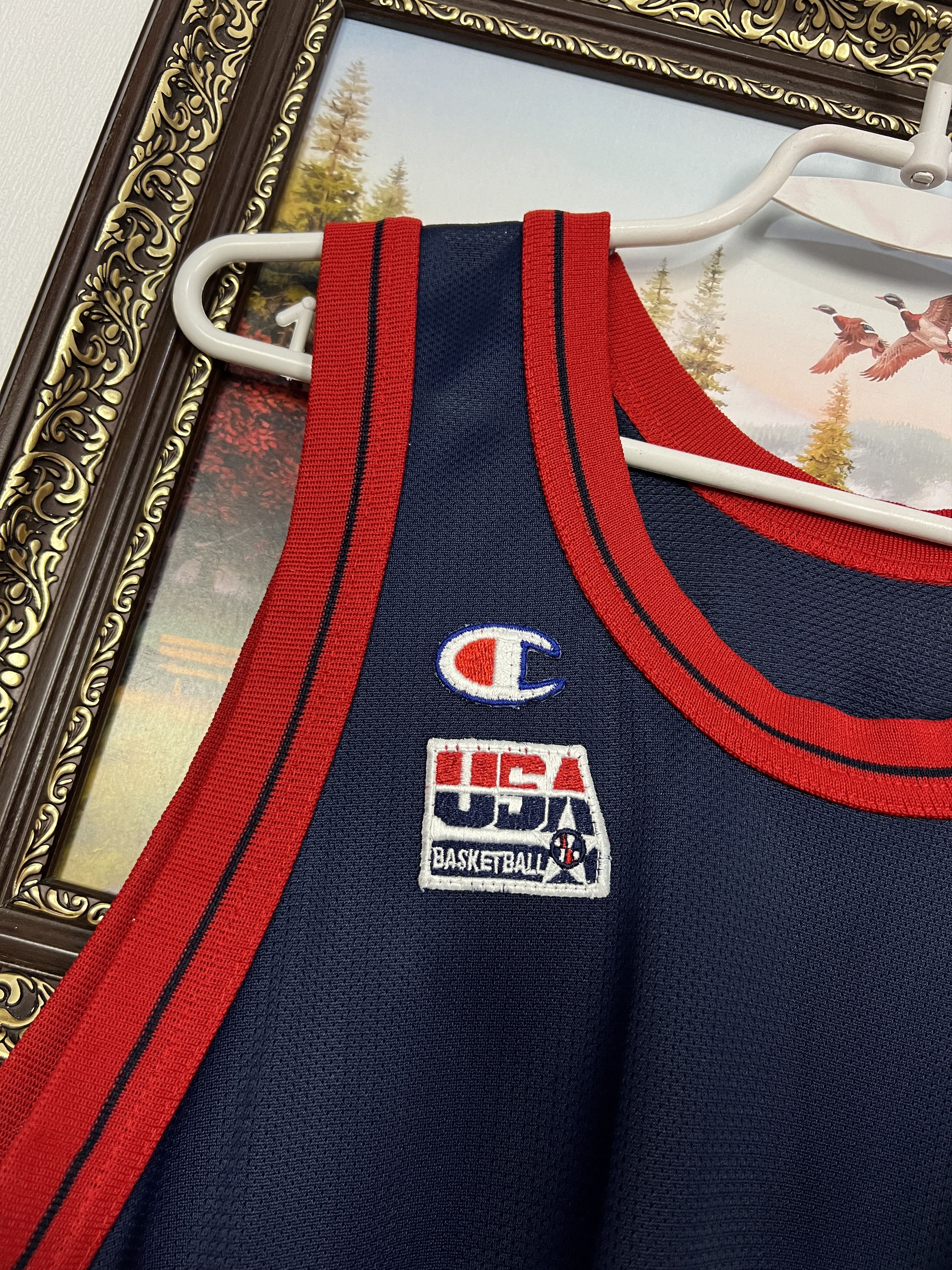 Champion Vintage 90's USA National Team NBA Basketball Jersey Trikot Size US M / EU 48-50 / 2 - 3 Thumbnail