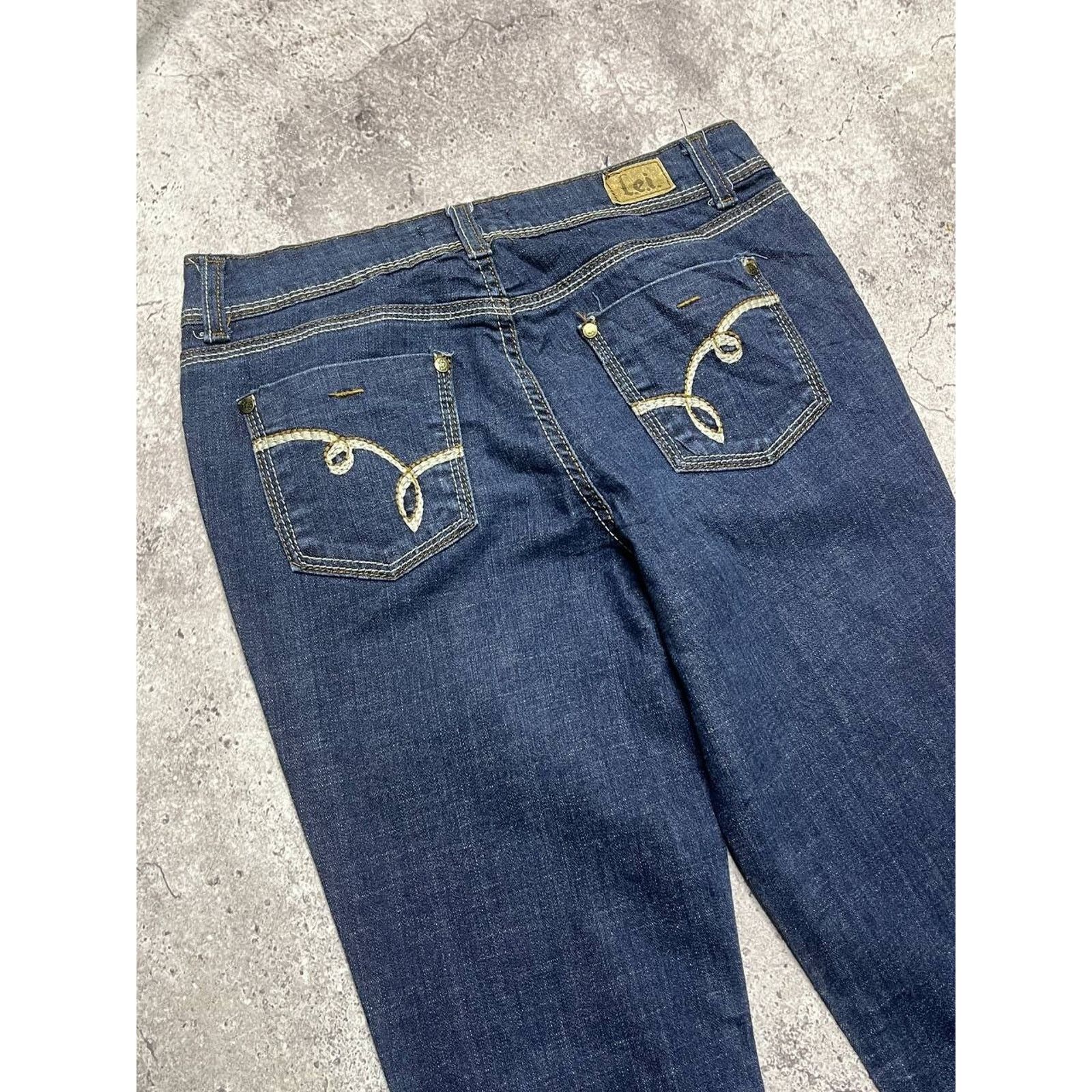 Japanese Brand LEI Sophia Jeans Low Rise Bootcut Dark Wash Sz 29 Y2K Style Size 29" - 8 Thumbnail