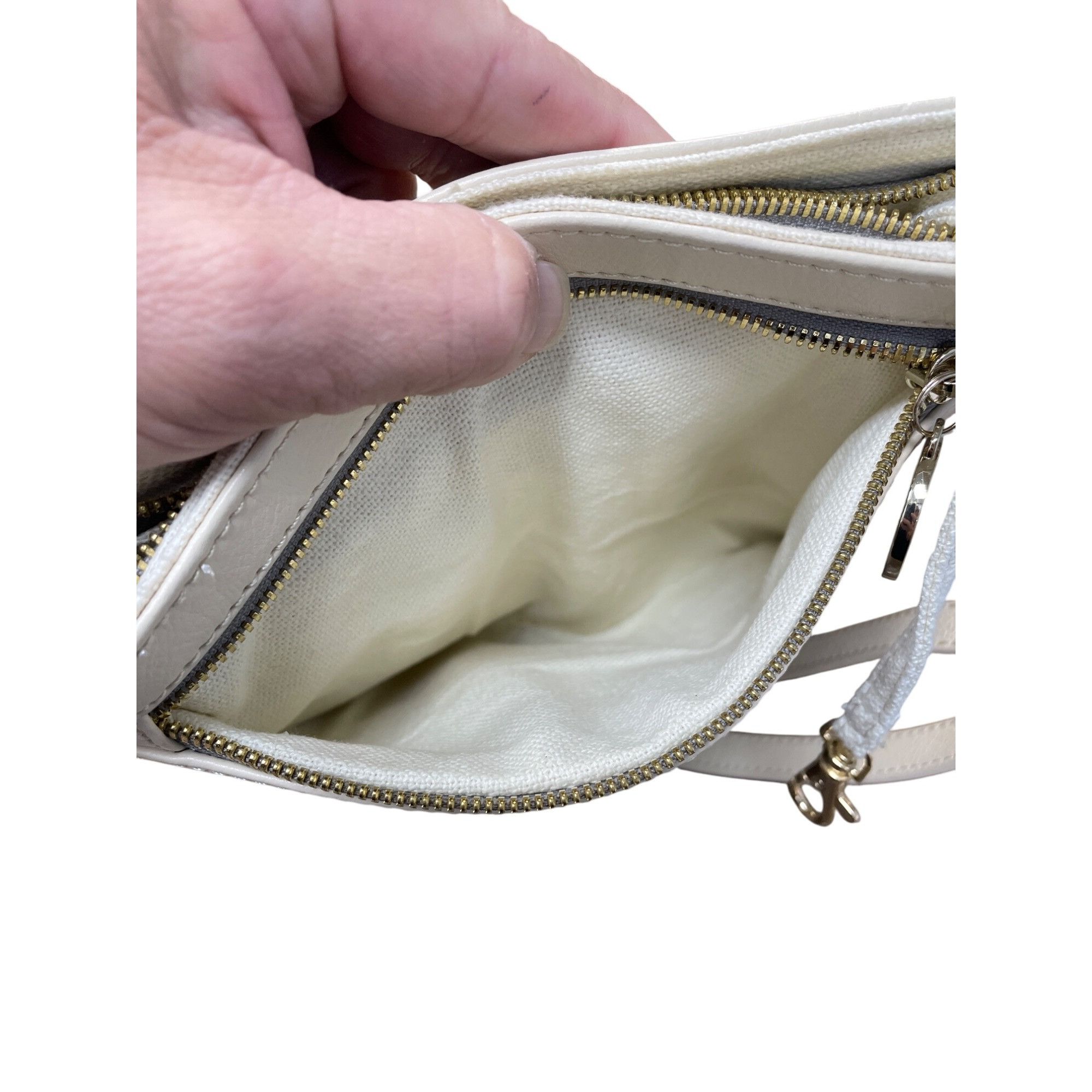 Other Spartina 449 womans cream gray leather linen crossbody handb Size ONE SIZE - 12 Thumbnail