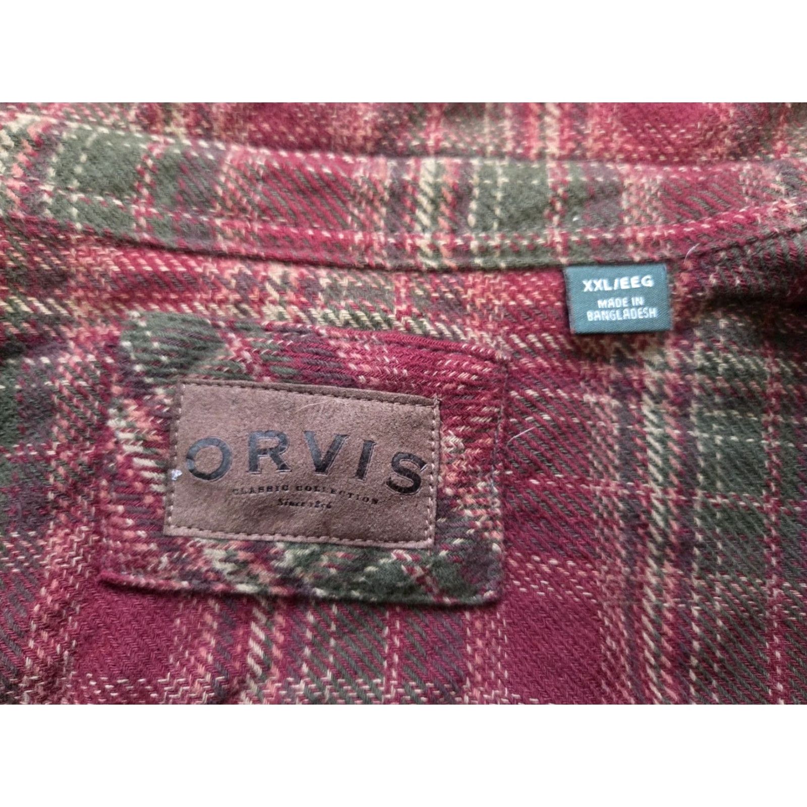 Orvis Orvis Plaid Heavy Flannel Button-Up Shirt Outdoor Workwear 2XL Multicolor Long Sleeve Mens Size US XXL / EU 58 / 5 - 3 Thumbnail