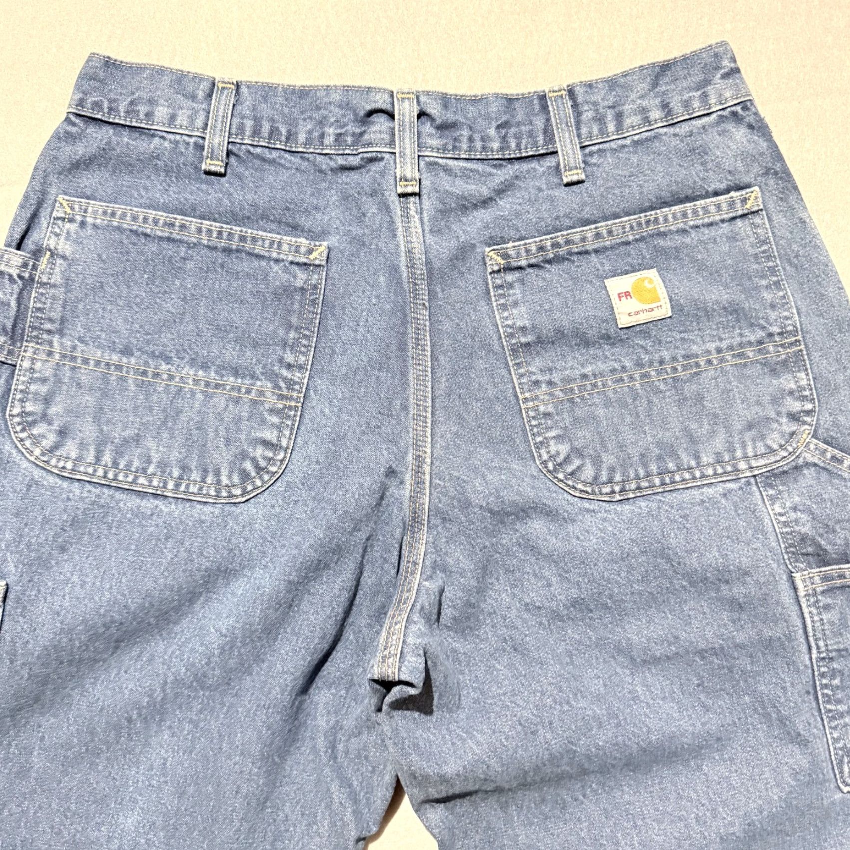 Carhartt Carhartt Flame Resistant Utility Jeans Mens Relaxed 34X32 FRB13 - Orange Denim 5-Pocket Logo USA Size US 34 / EU 50 - 3 Thumbnail