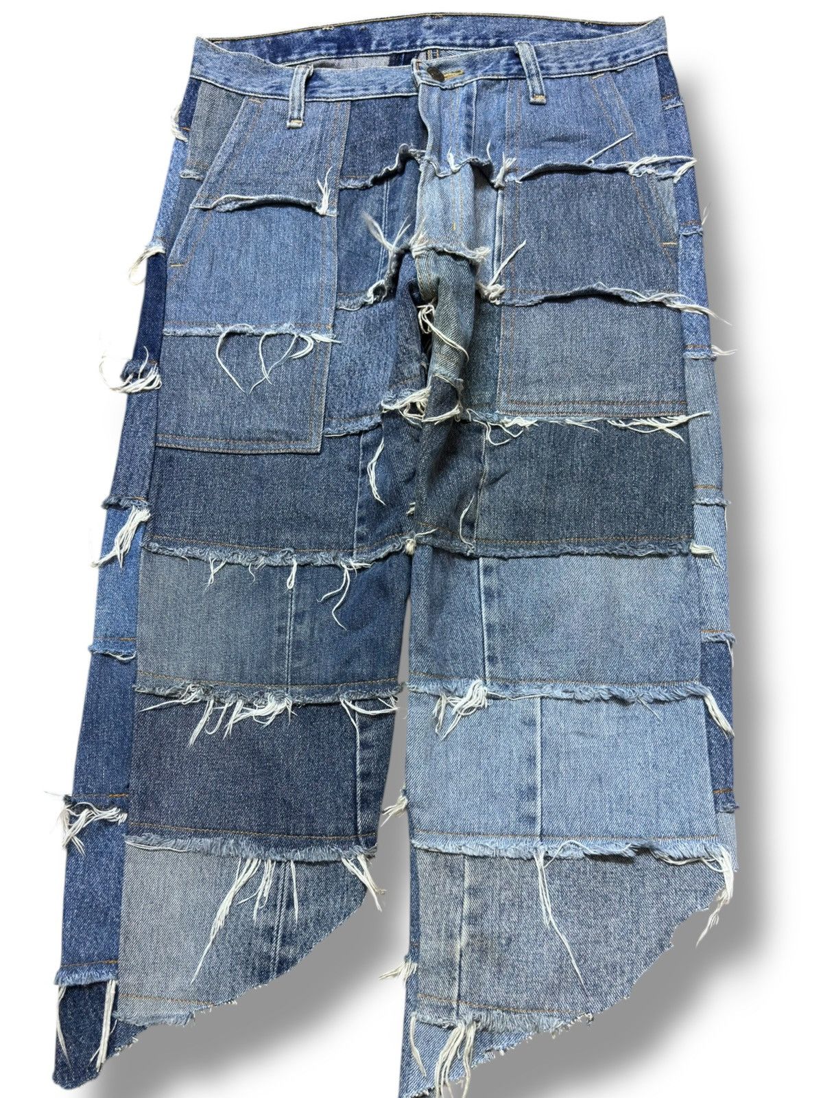 Wrangler Vintage Wrangler Upcycled Patchwork Hagi Style Denim Size US 30 / EU 46 - 1 Thumbnail